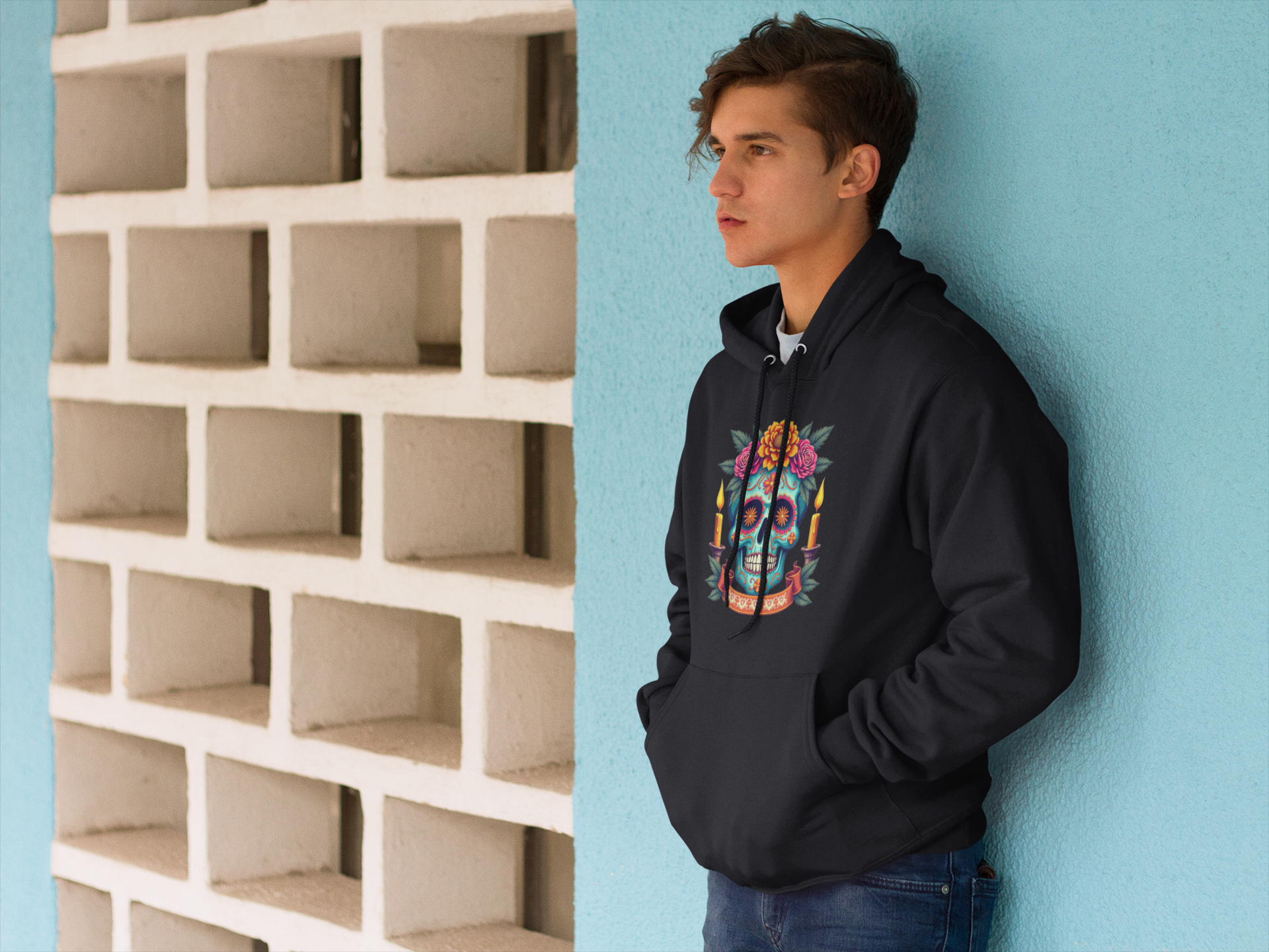 Corazón de Recuerdo – Day of the Dead Sugar Skull Sweatshirt