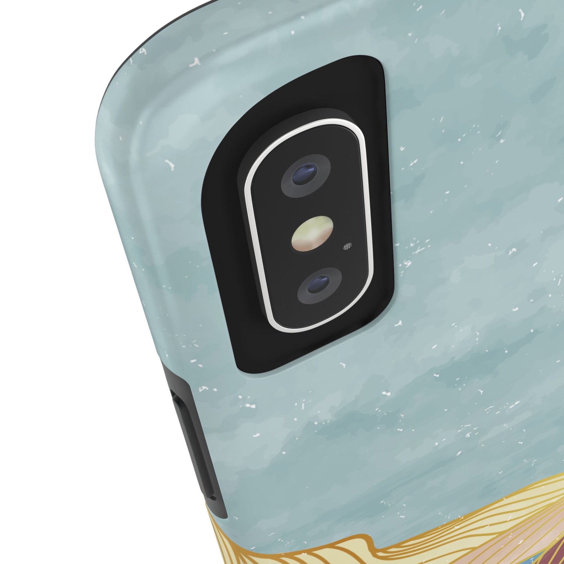 Abstract Mountain Blue Skies scene Phone Case
