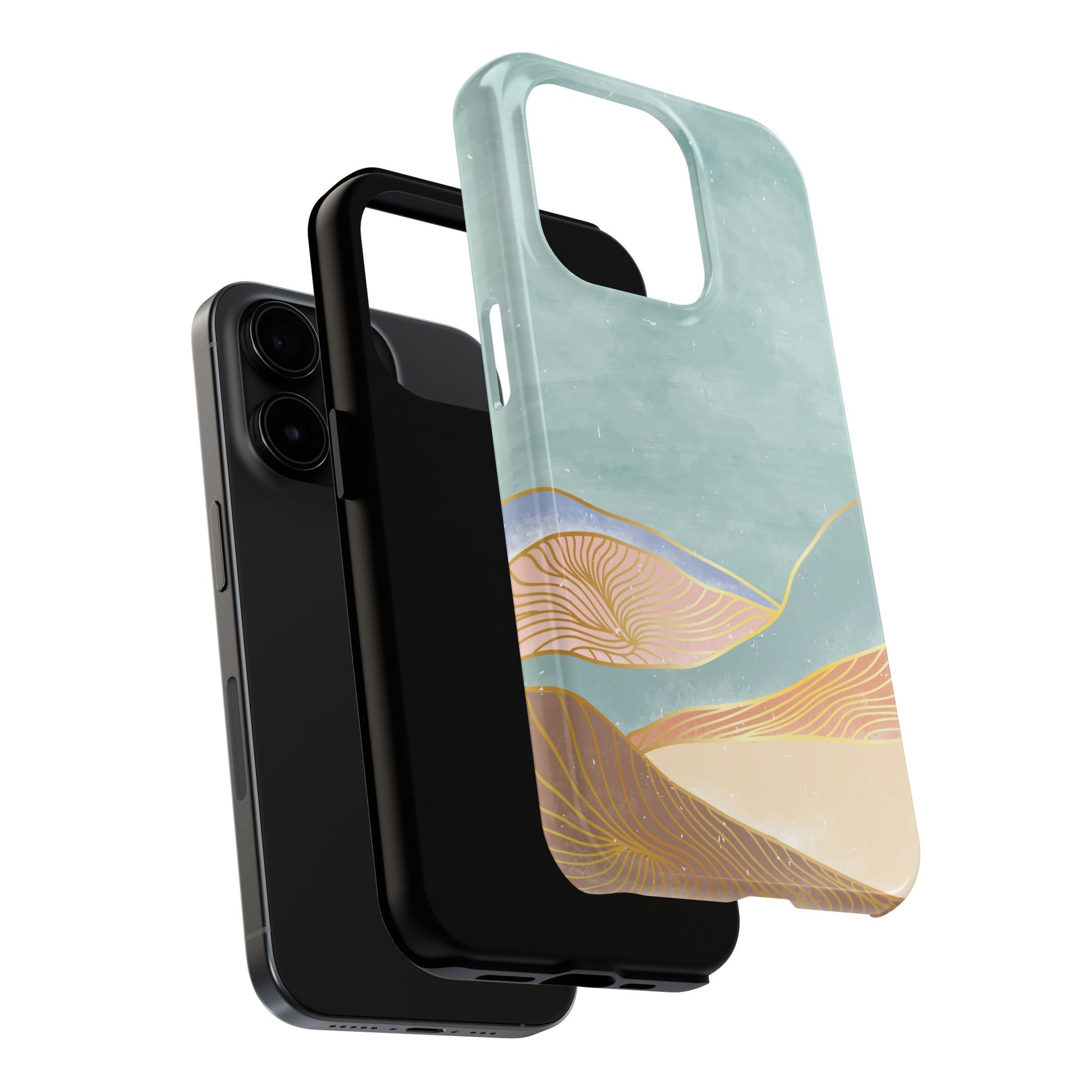 Soft Mist Abstract Mountain Cell Phone Case