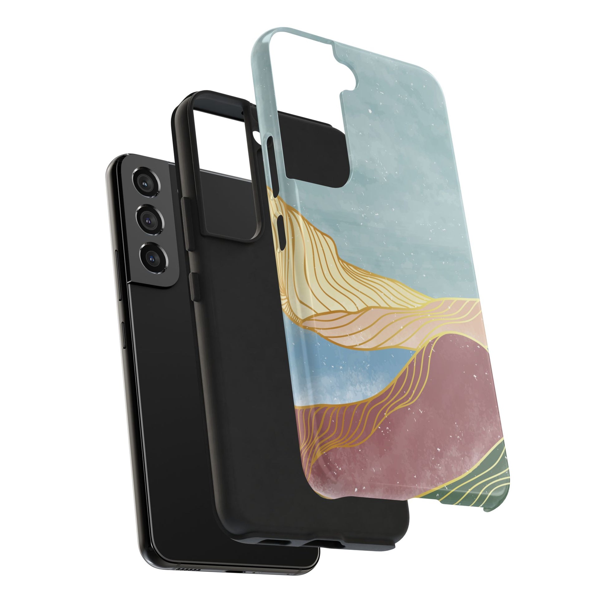 Abstract Mountain Blue Skies scene Phone Case