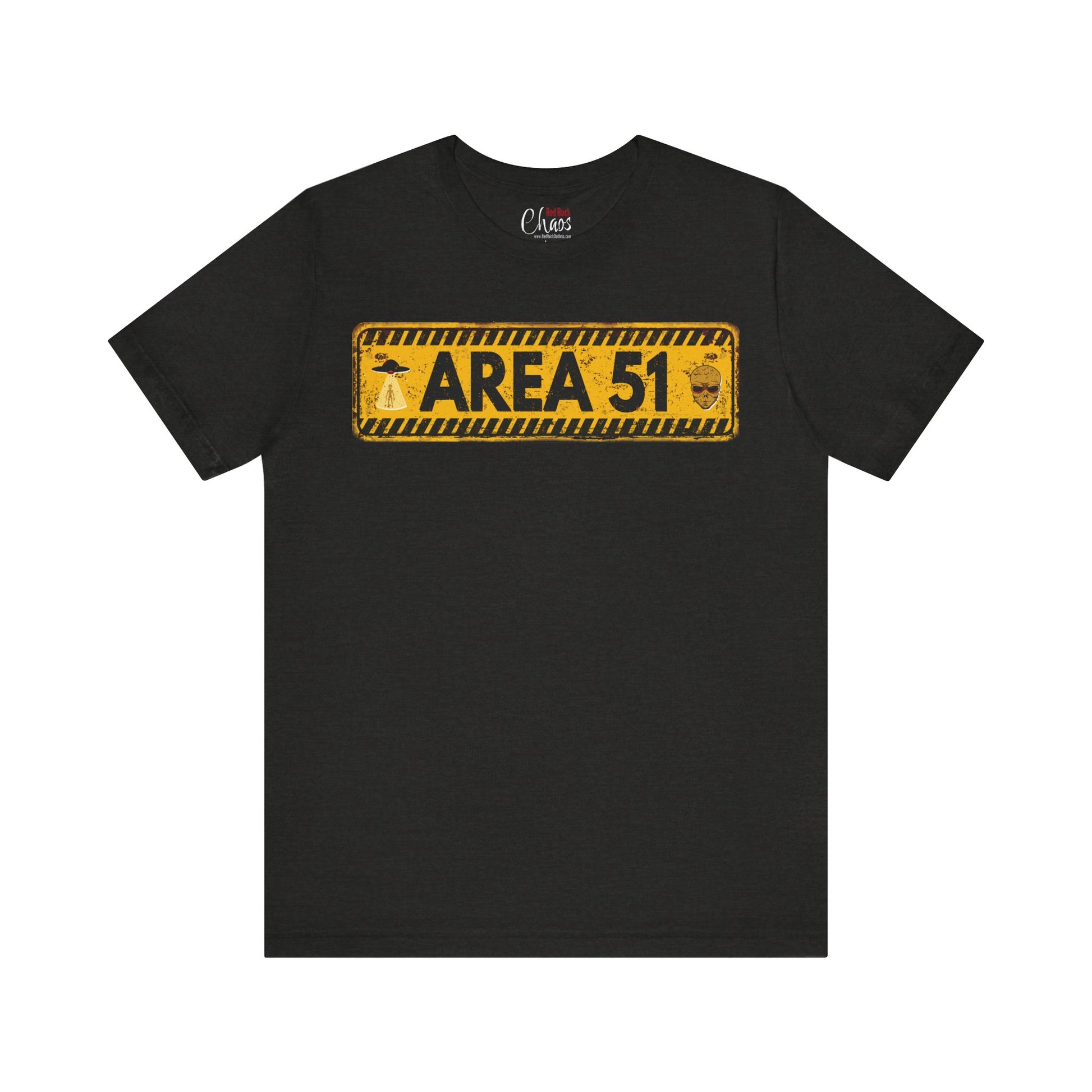 Area 51 Distressed Alien Sign Graphic Tee – Vintage Sci-Fi UFO Shirt