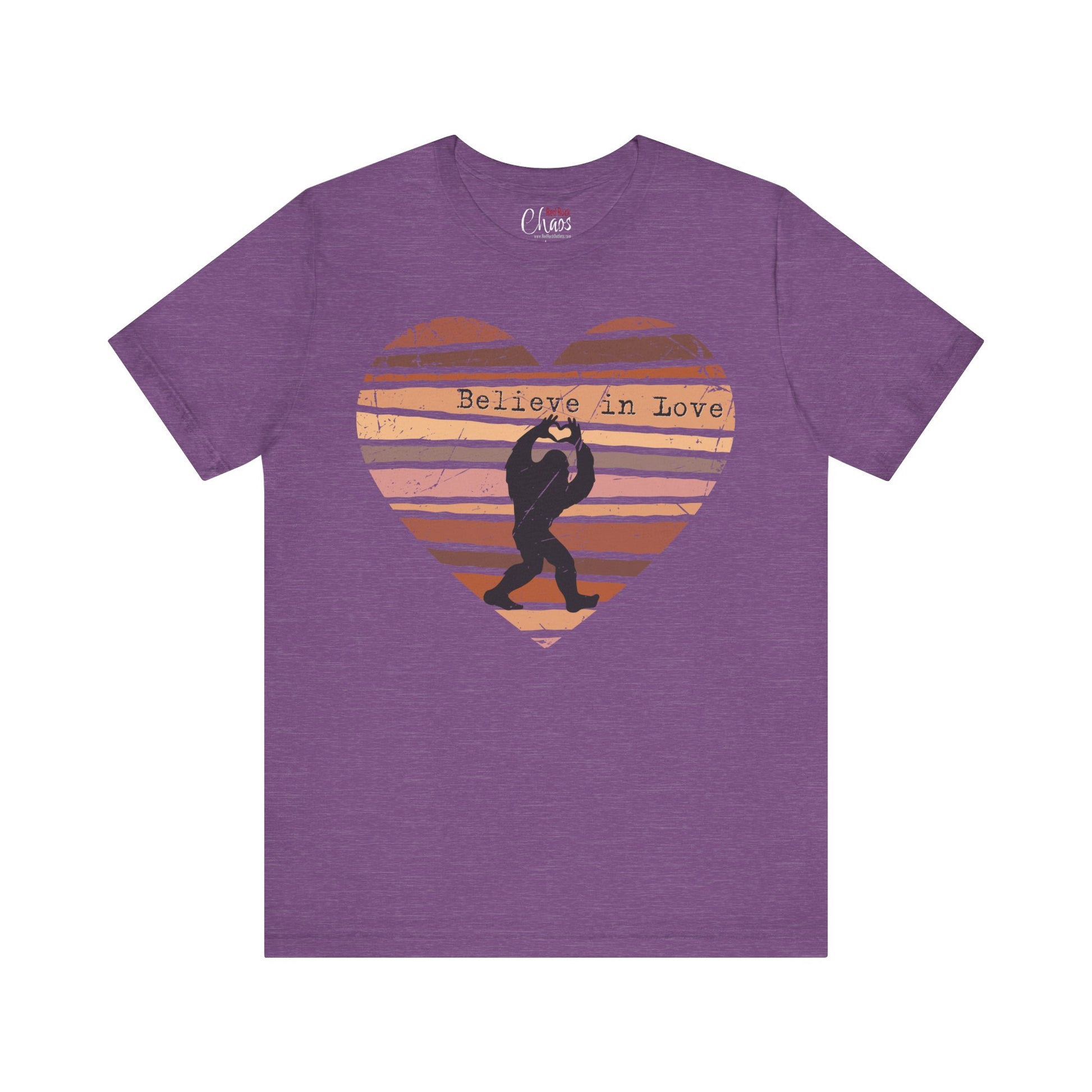 Believe in Love Bigfoot Retro Heart
