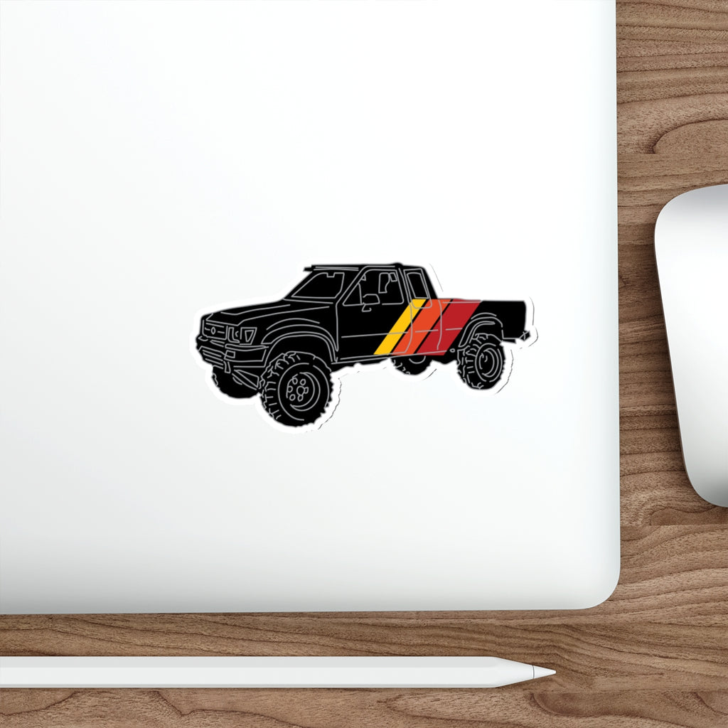 Retro Black Toyota Truck Die-Cut Stickers