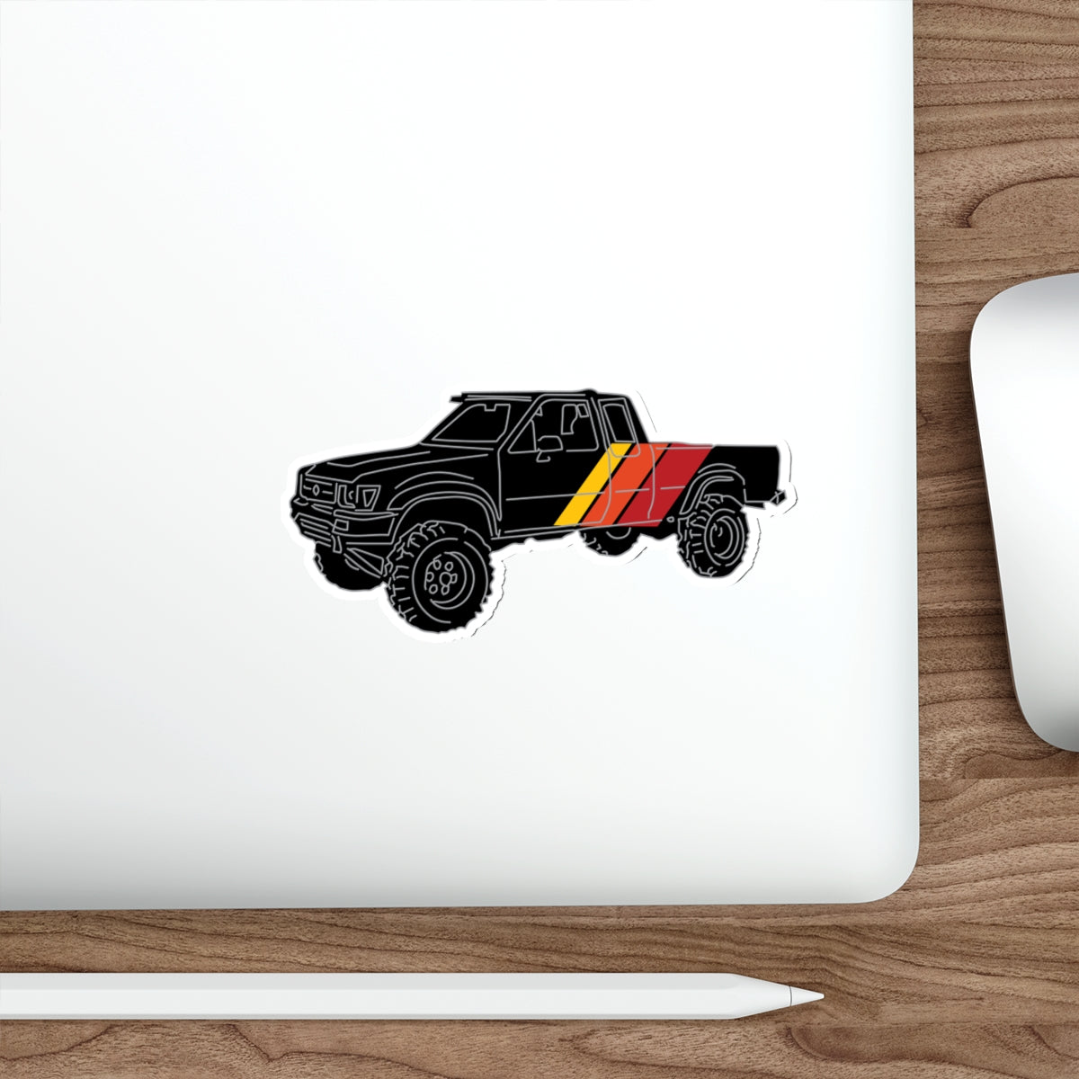 Retro Black Toyota Truck Die-Cut Stickers