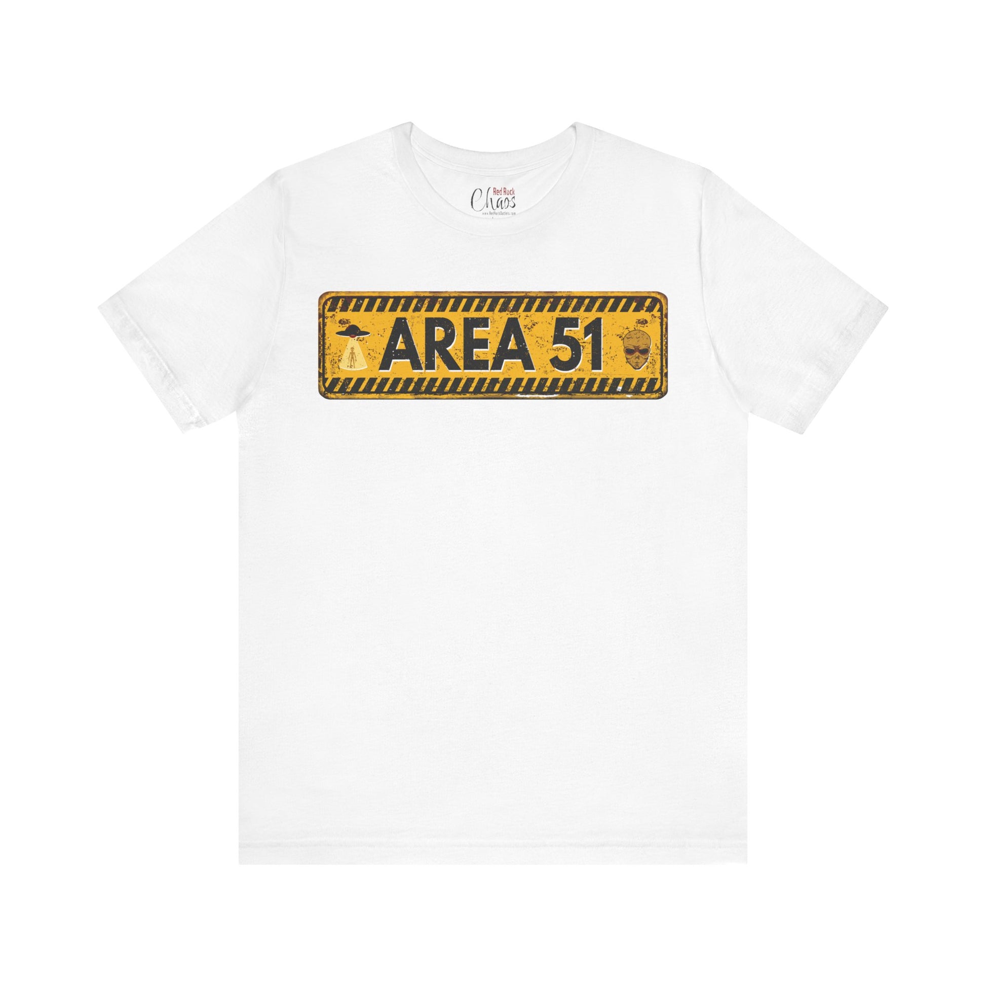 Area 51 Distressed Alien Sign Graphic Tee – Vintage Sci-Fi UFO Shirt
