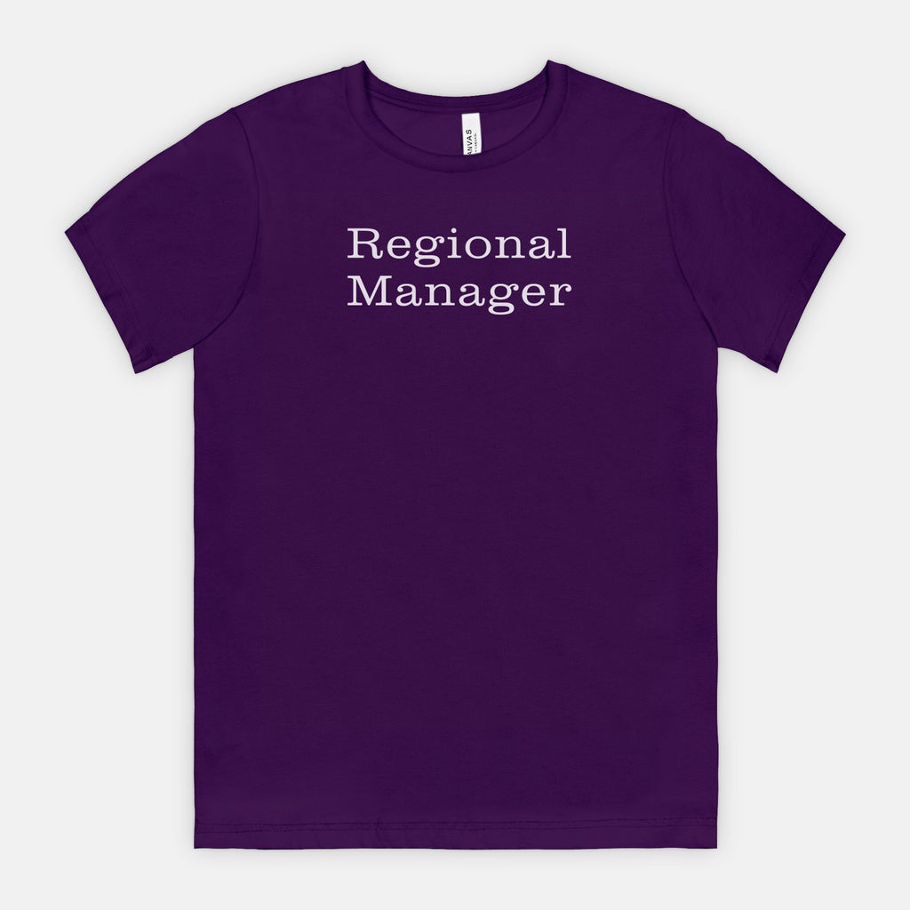 Regional Manager T-shirt - white text