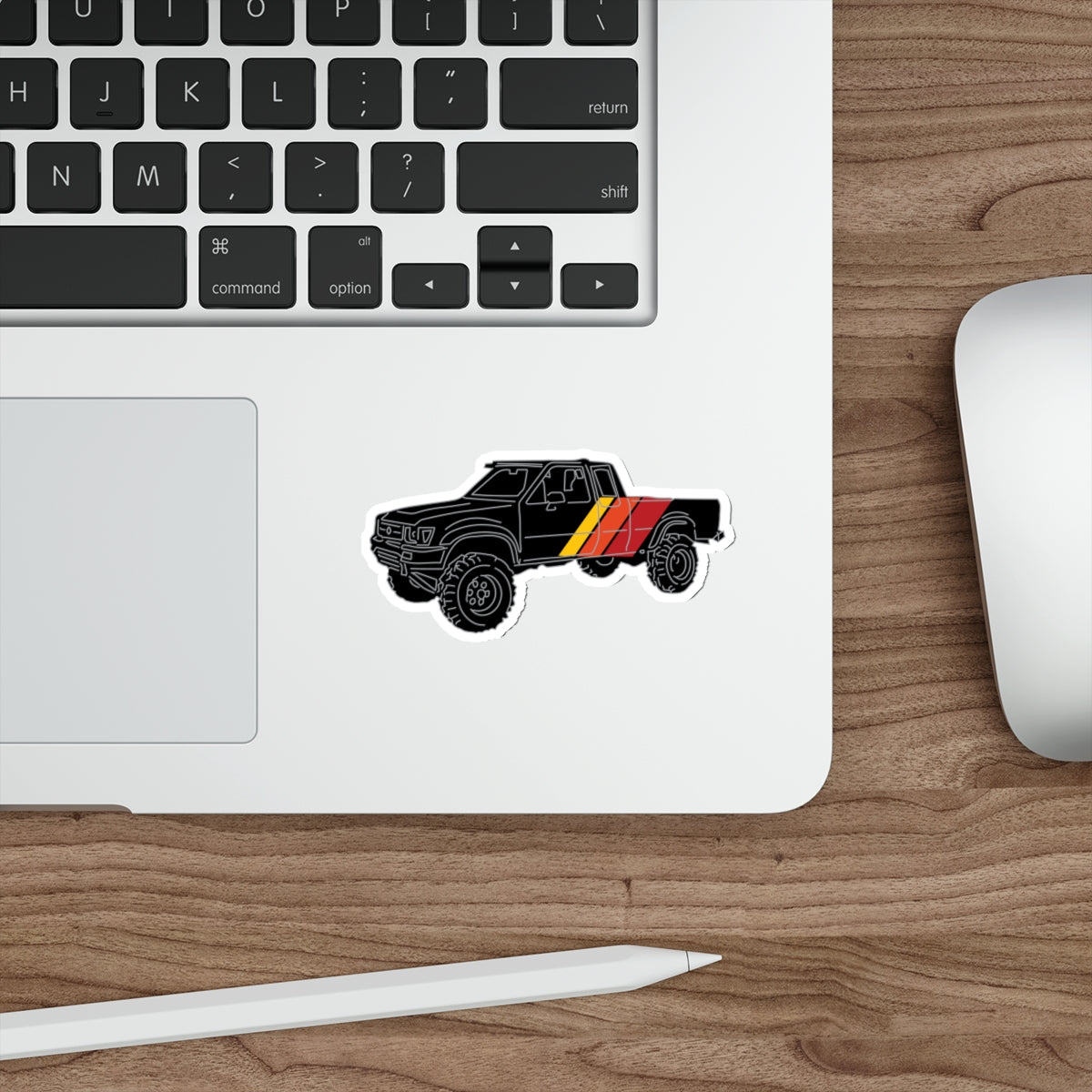 Retro Black Toyota Truck Die-Cut Stickers