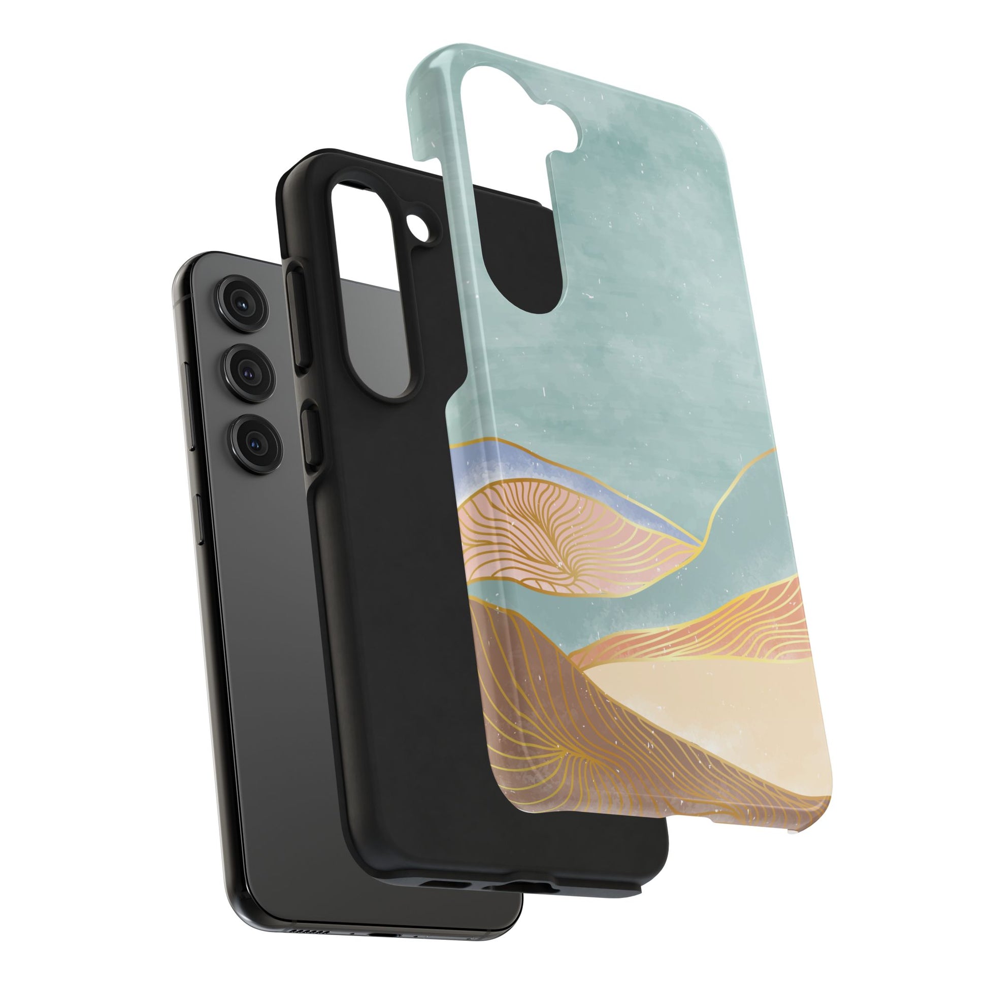 Soft Mist Abstract Mountain Cell Phone Case