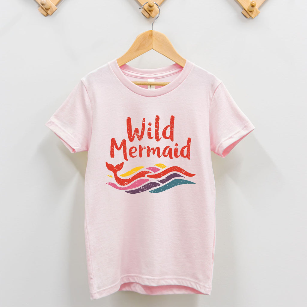 Wild Mermaid – Retro Rainbow Toddler Tee