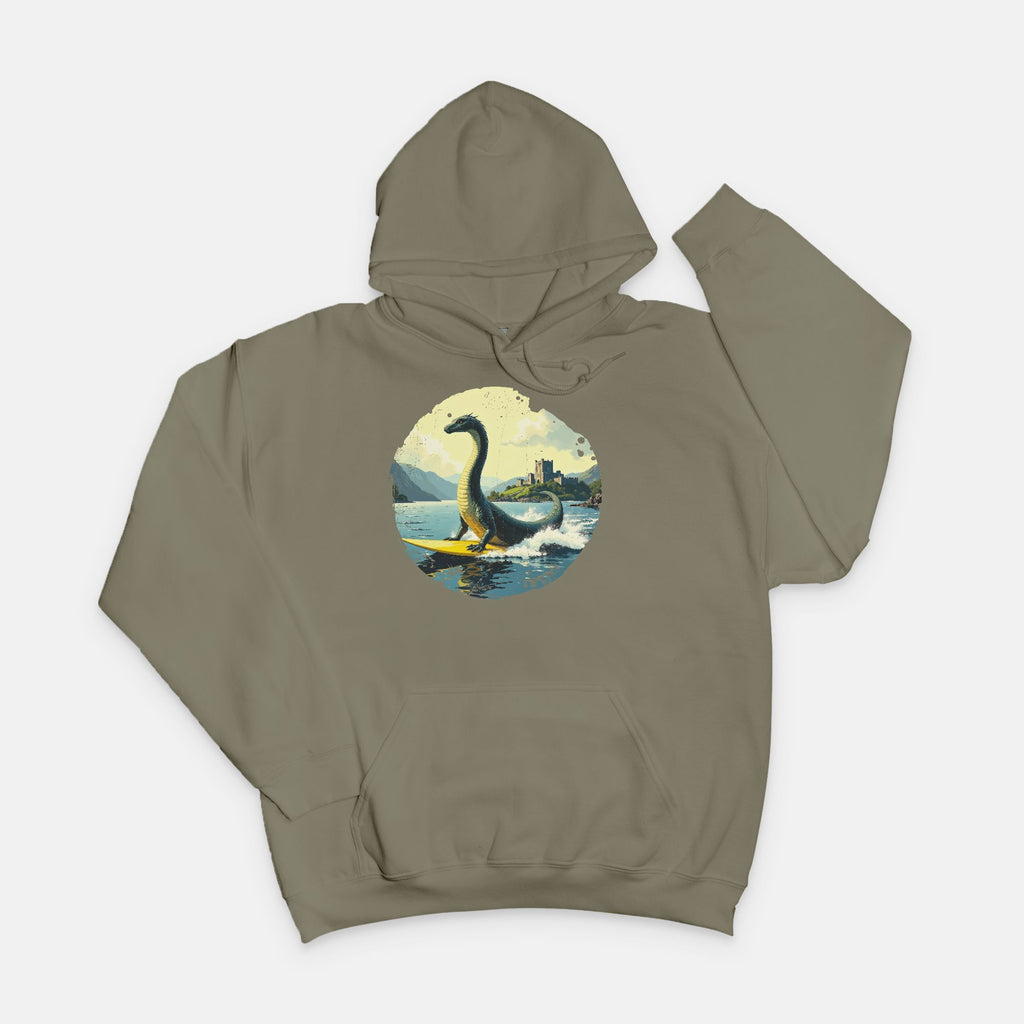 Loch Ness on Surfboard Sweatshirt