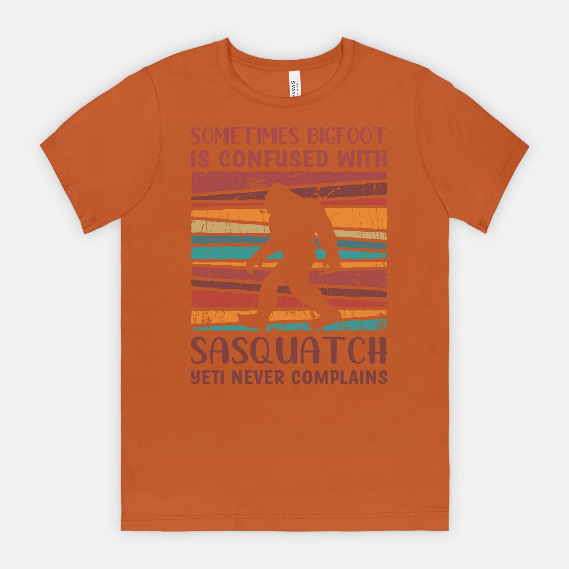 Bigfoot is sometimes confused with Sasquatch. Yeti never complains. Tee