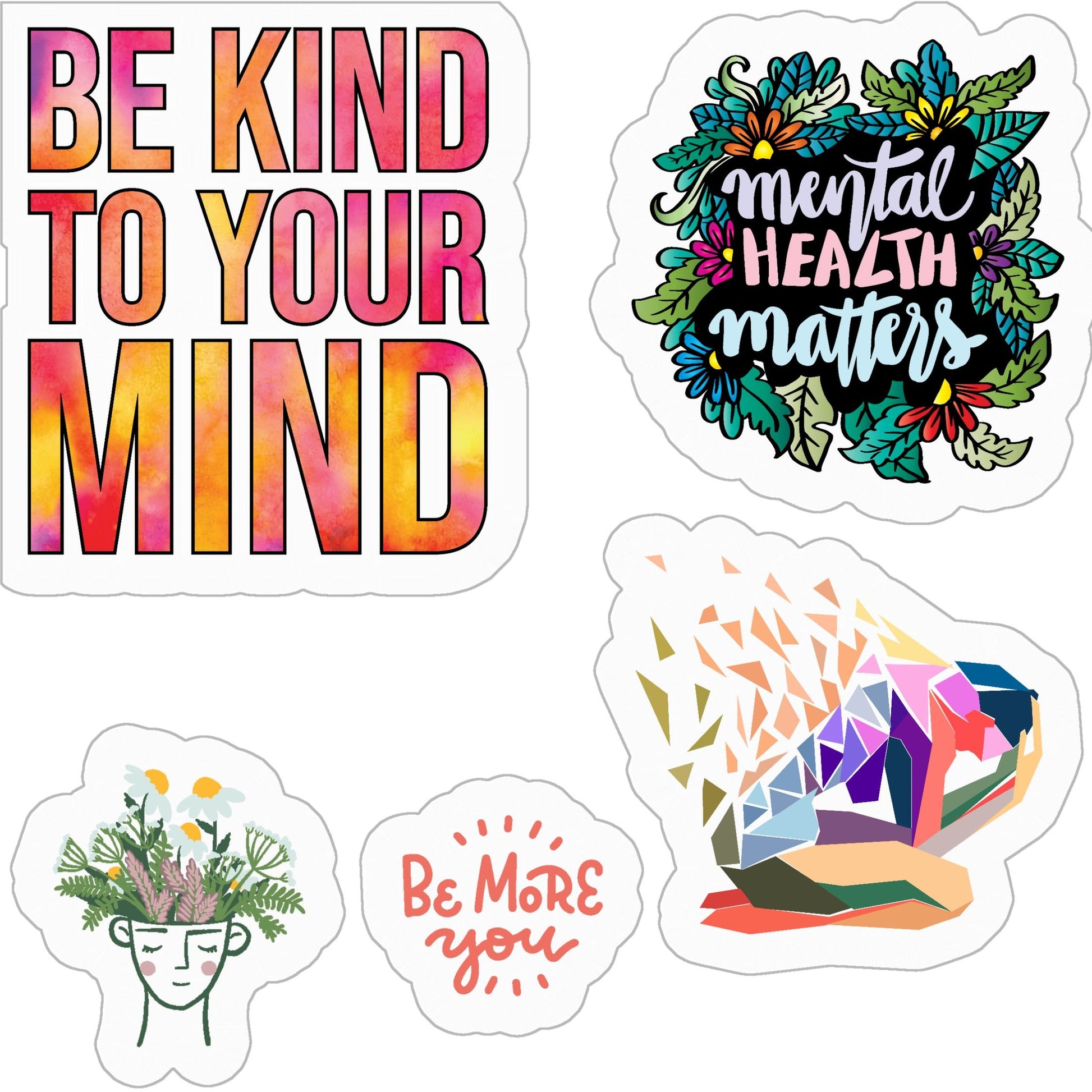 6" x 6": Mental Health Awareness Sticker Sheet