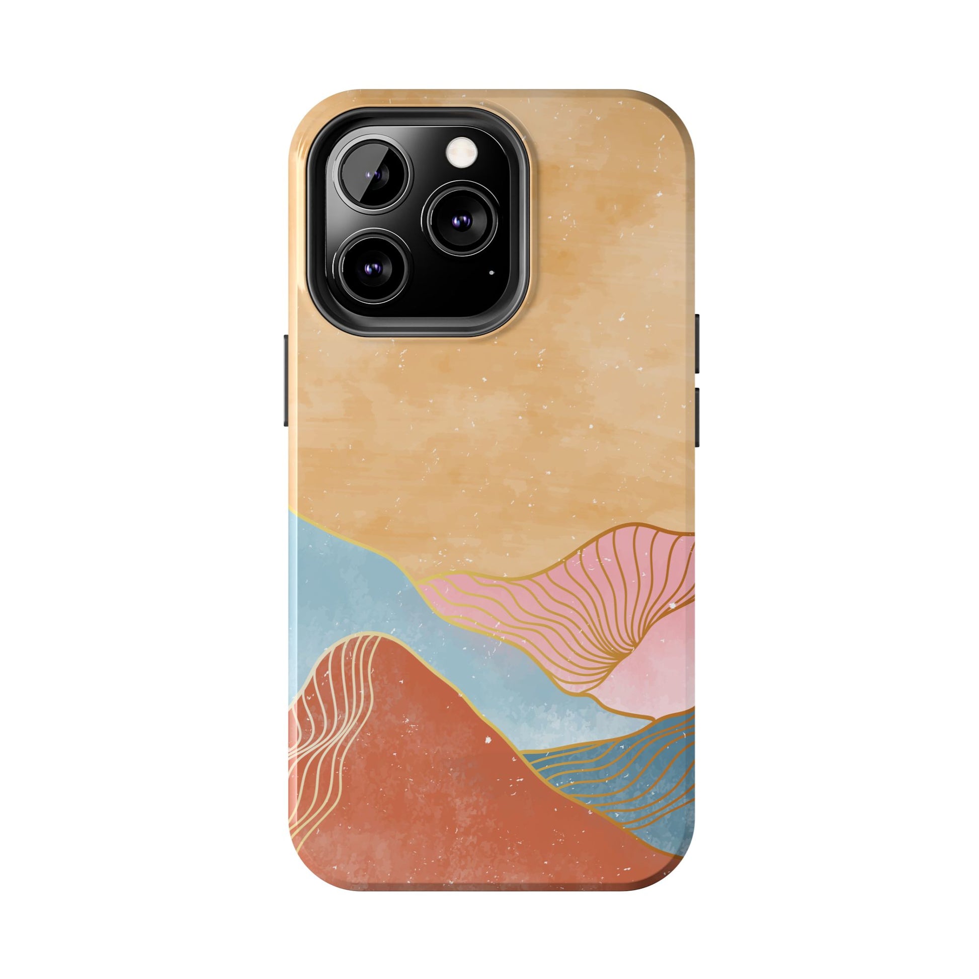 Golden Horizon Abstract Mountain Phone Case