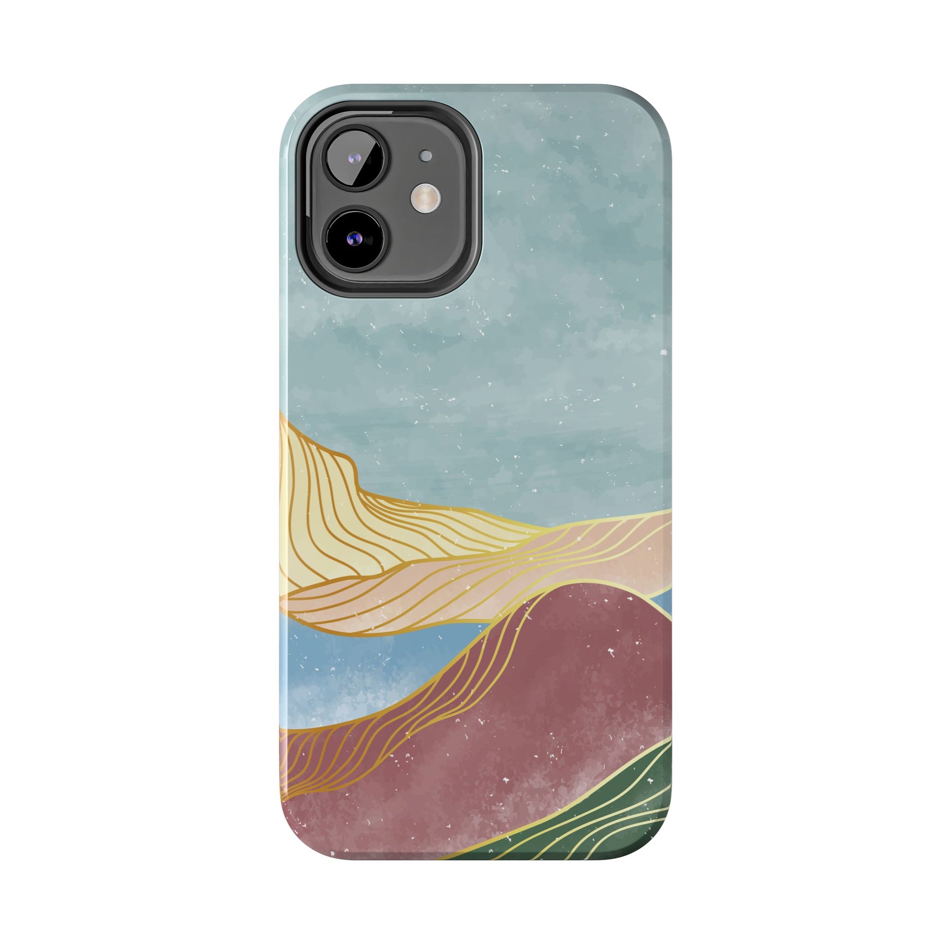 Abstract Mountain Blue Skies scene Phone Case
