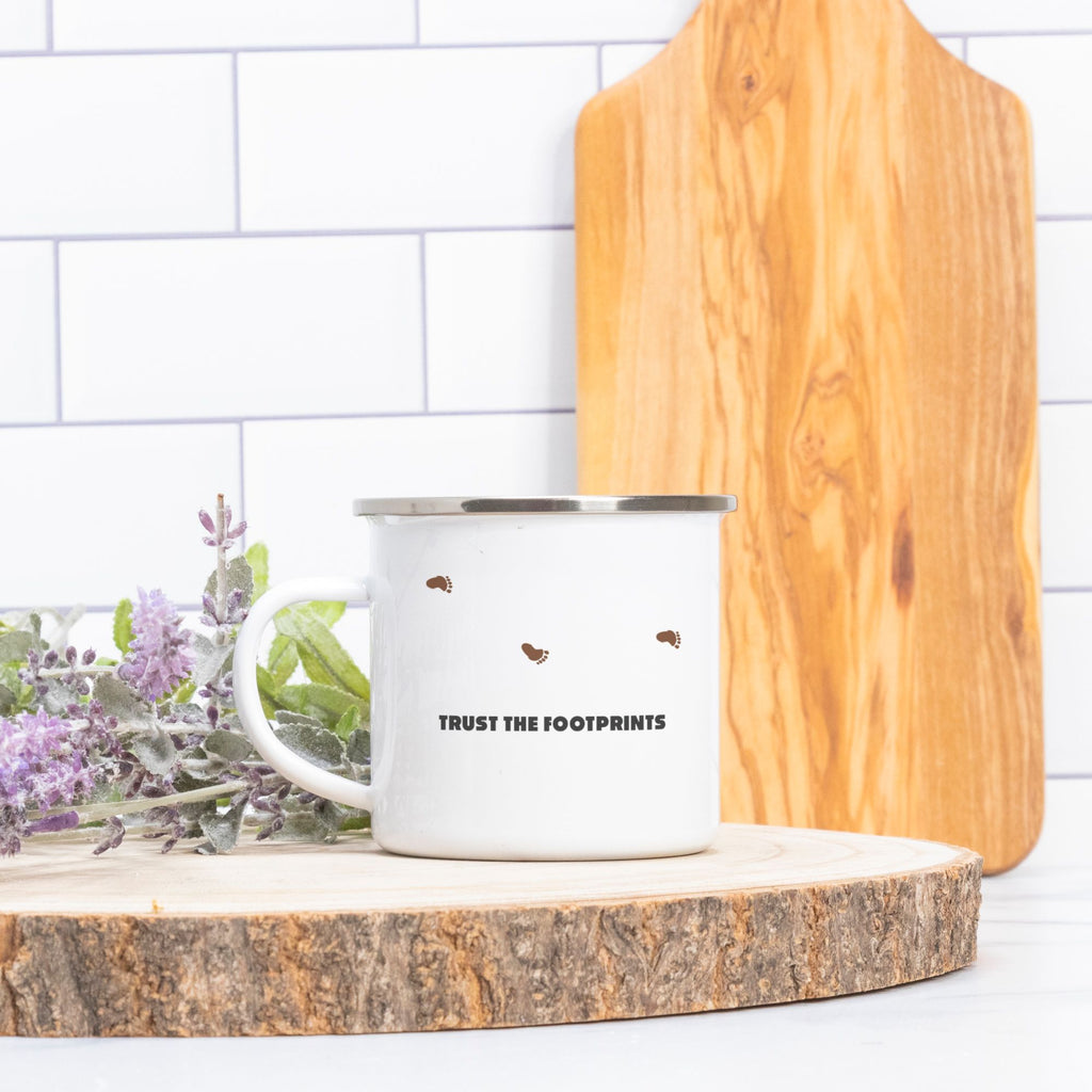 Camping Bigfoot Edition Enamel Camp Mug
