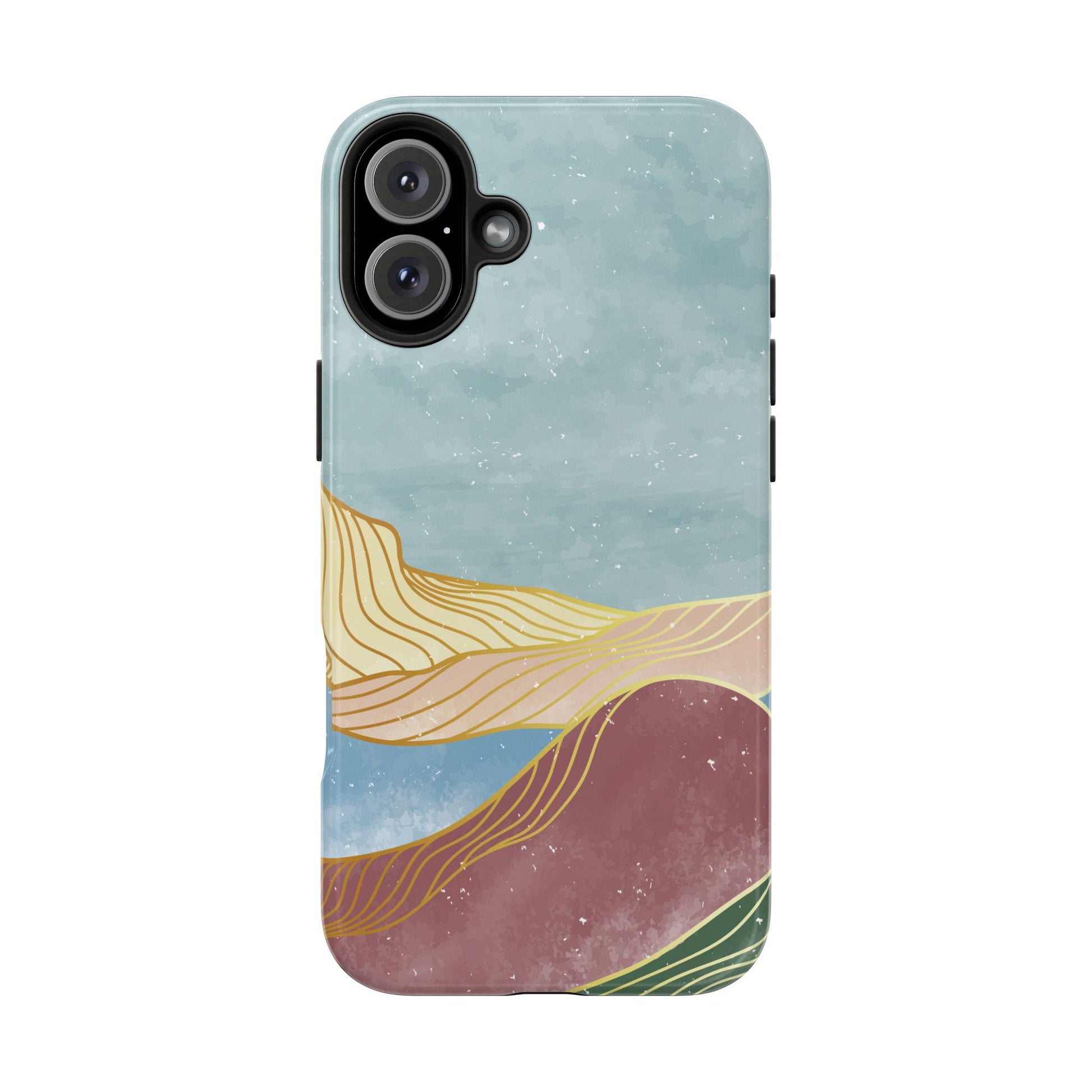 Abstract Mountain Blue Skies scene Phone Case