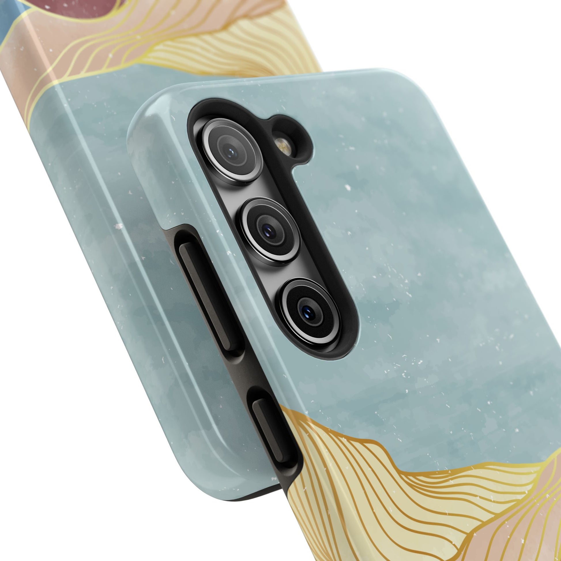 Abstract Mountain Blue Skies scene Phone Case
