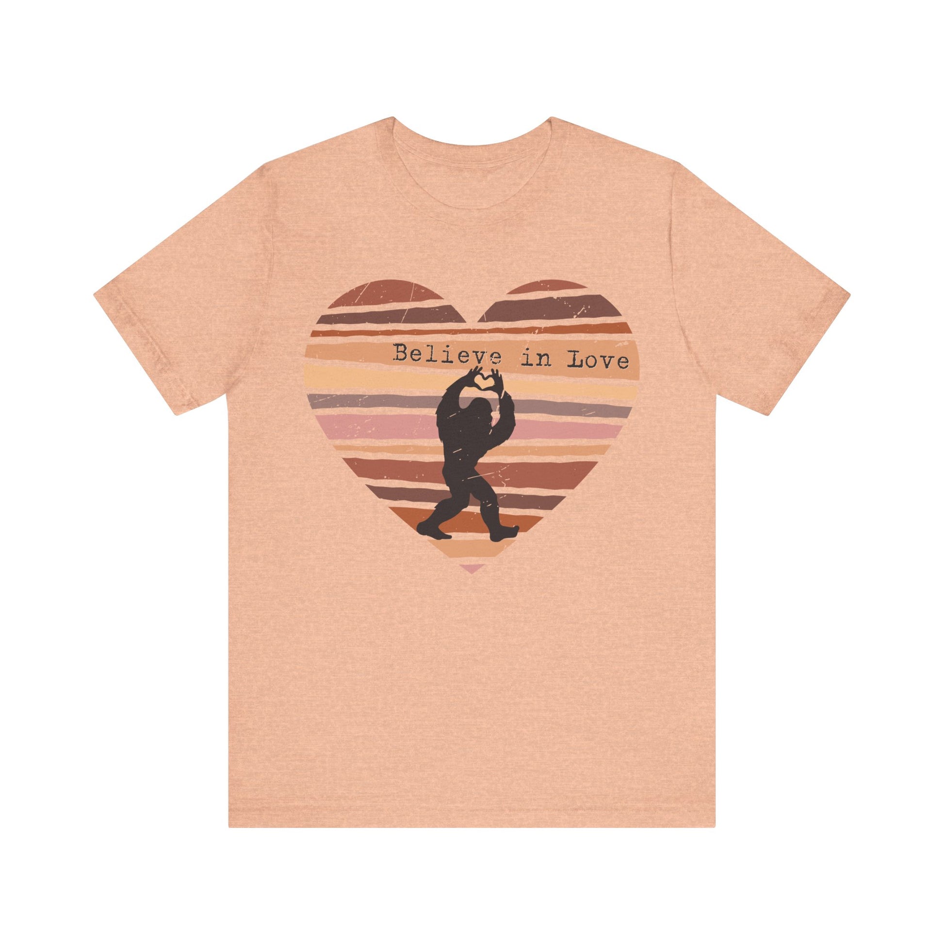 Believe in Love Bigfoot Retro Heart