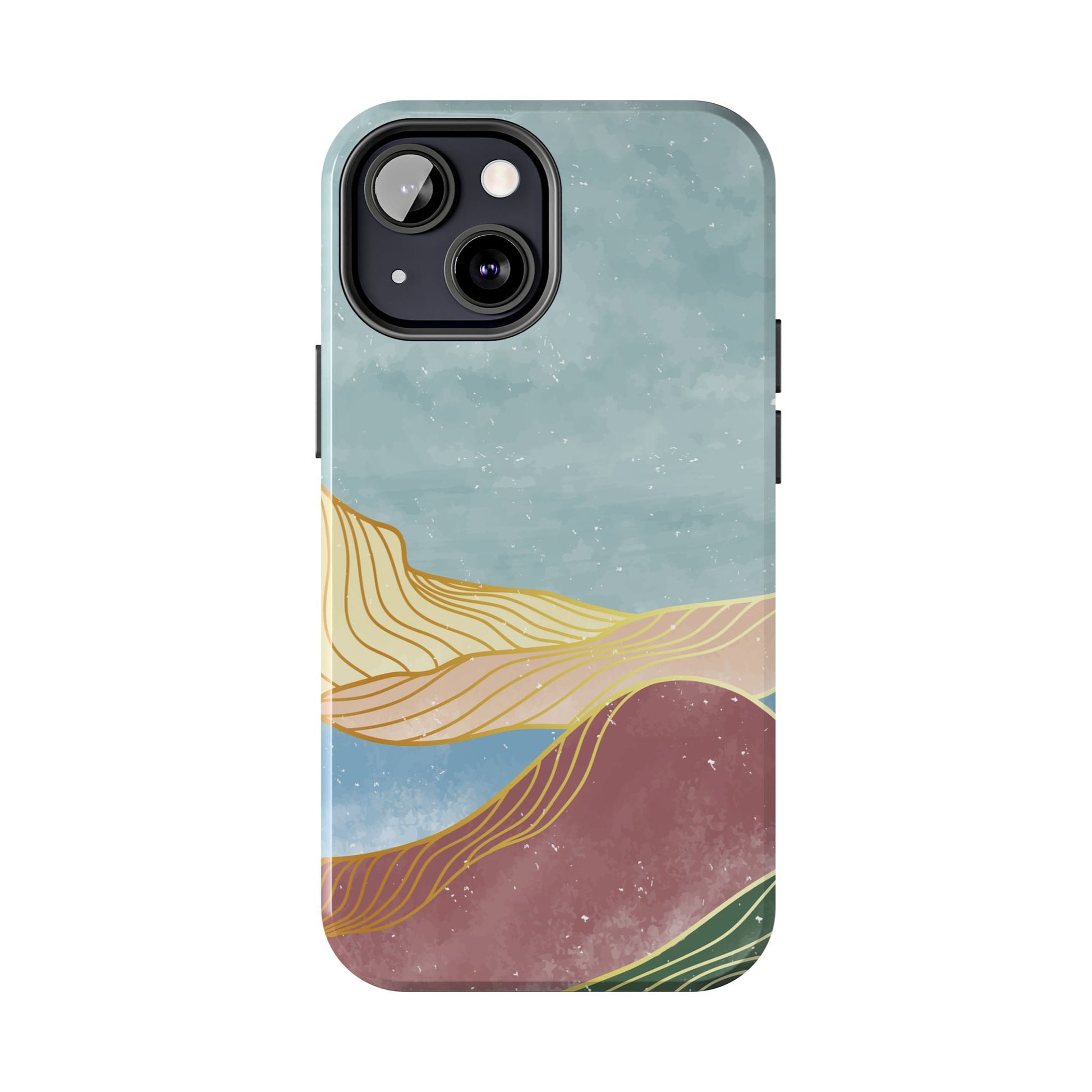 Abstract Mountain Blue Skies scene Phone Case
