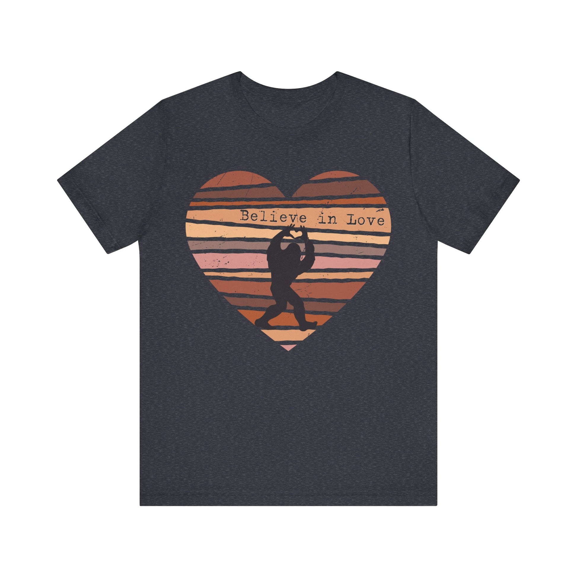 Believe in Love Bigfoot Retro Heart
