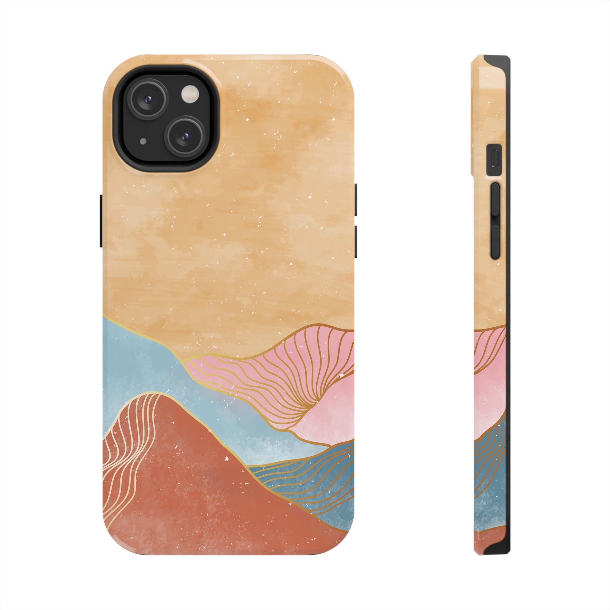 Golden Horizon Abstract Mountain Phone Case