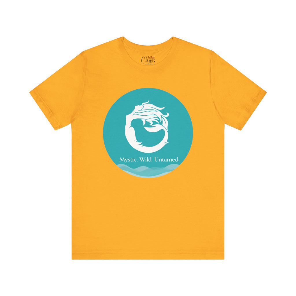 Mystic Wild Untamed Mermaid Circle Tee – Minimalist Ocean Waves Design