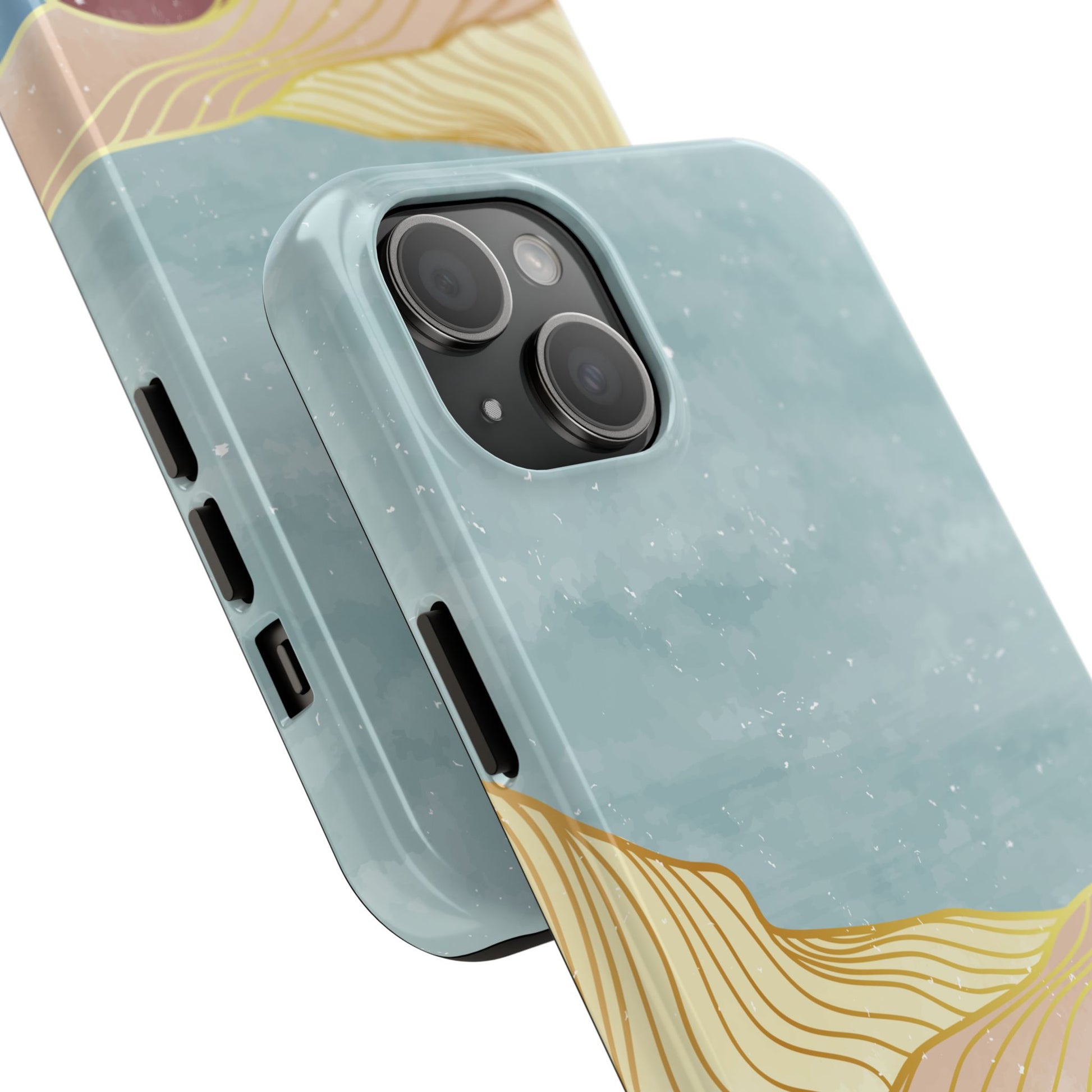 Abstract Mountain Blue Skies scene Phone Case
