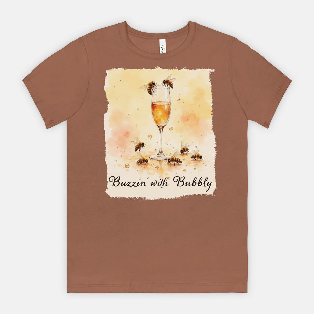 Buzzin’ with Bubbly – Funny Bee Champagne Shirt