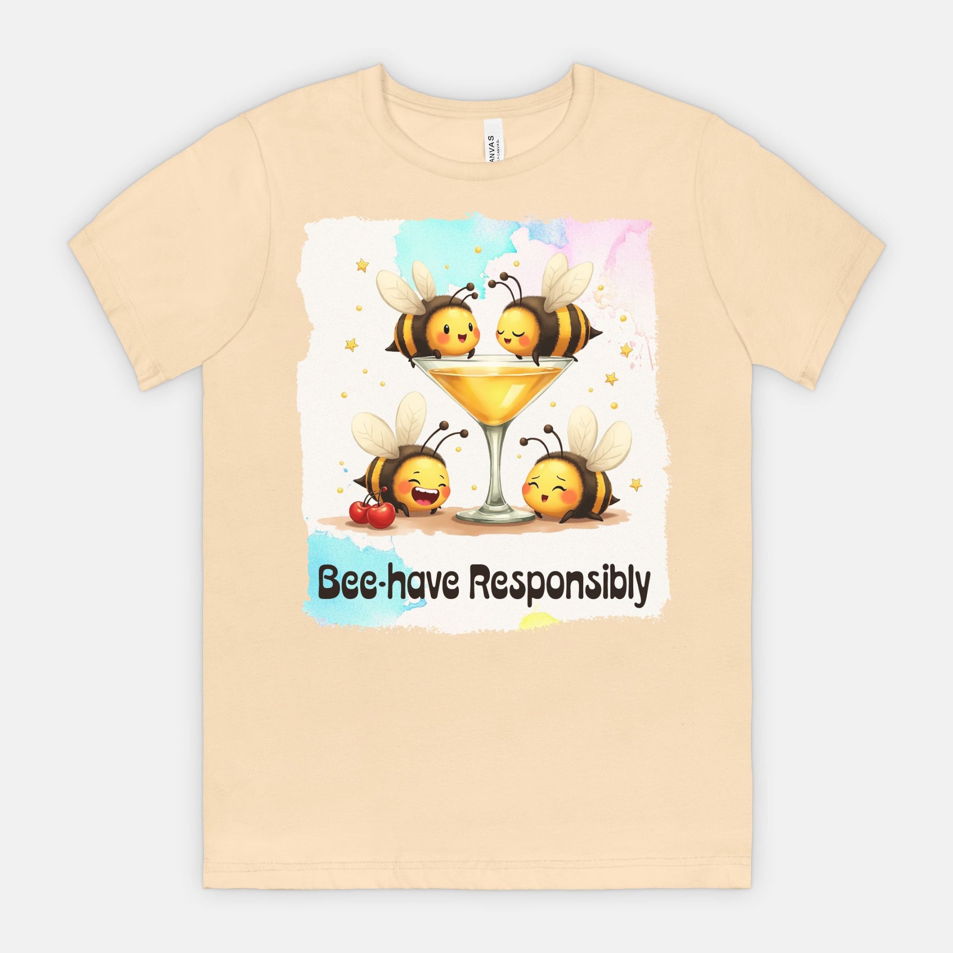 Bee-have Responsibly – Funny Bee Cocktail Shirt