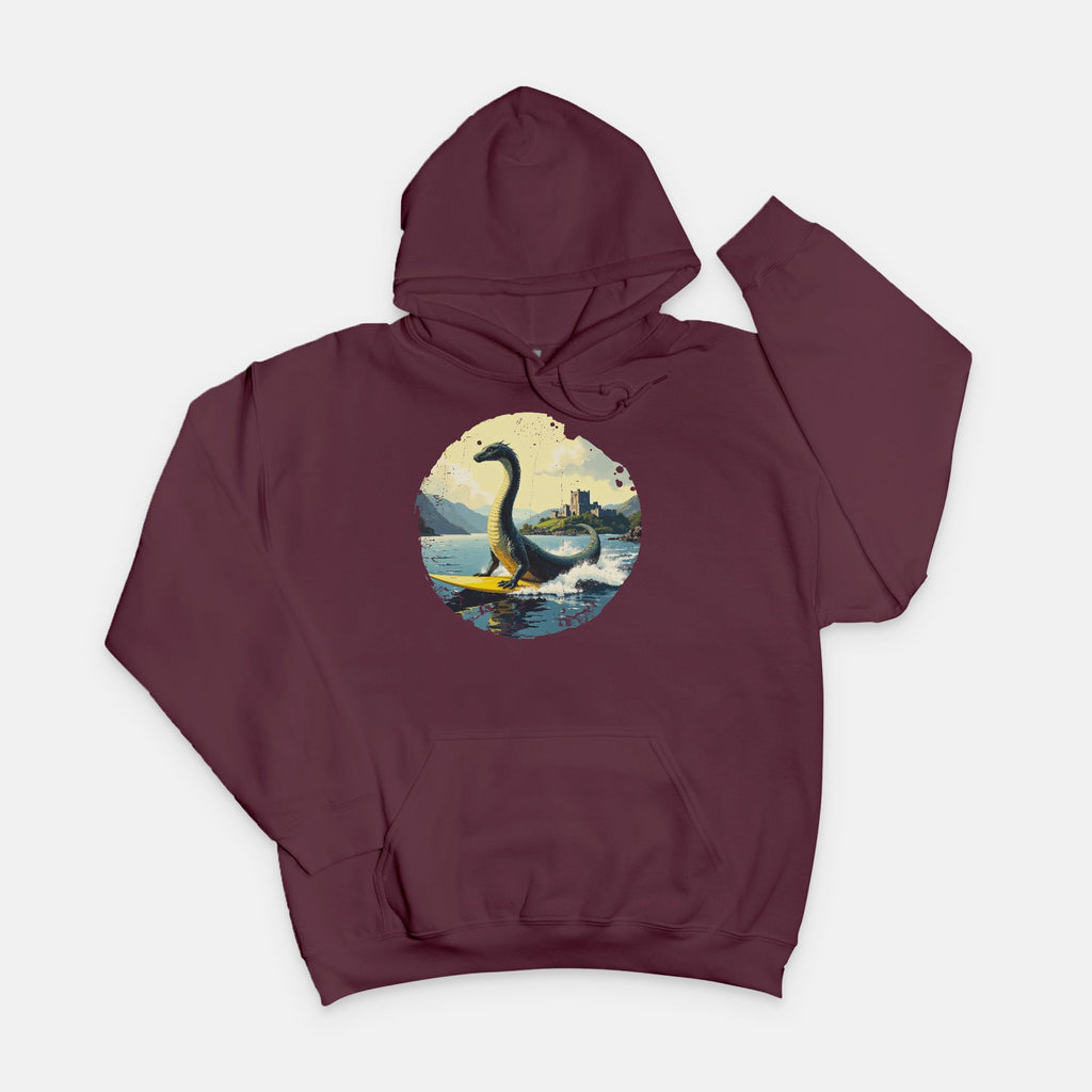 Loch Ness on Surfboard Sweatshirt