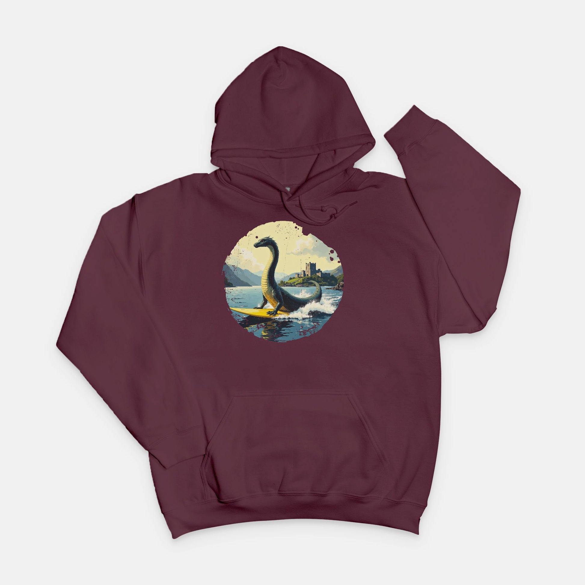 Loch Ness on Surfboard Sweatshirt