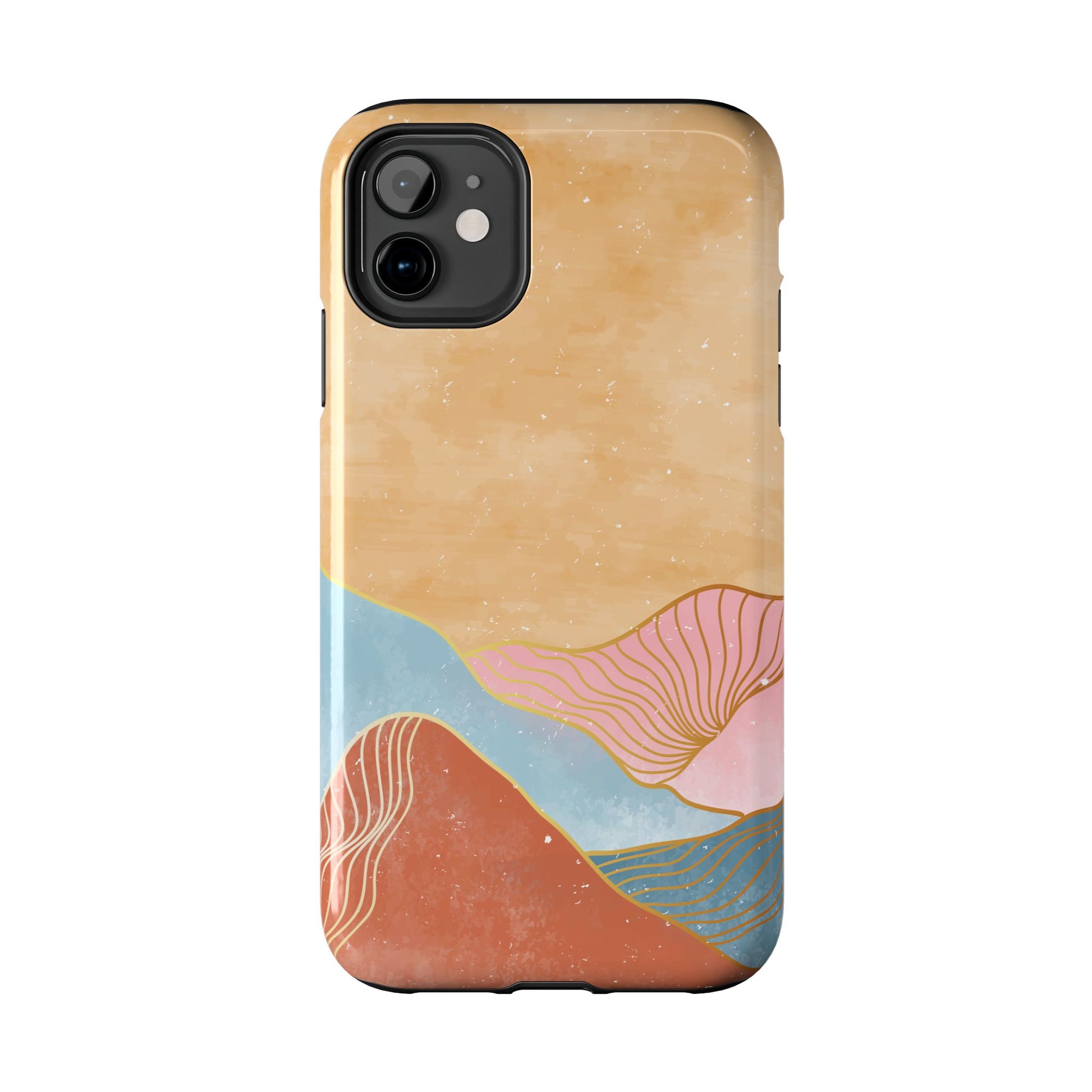 Golden Horizon Abstract Mountain Phone Case
