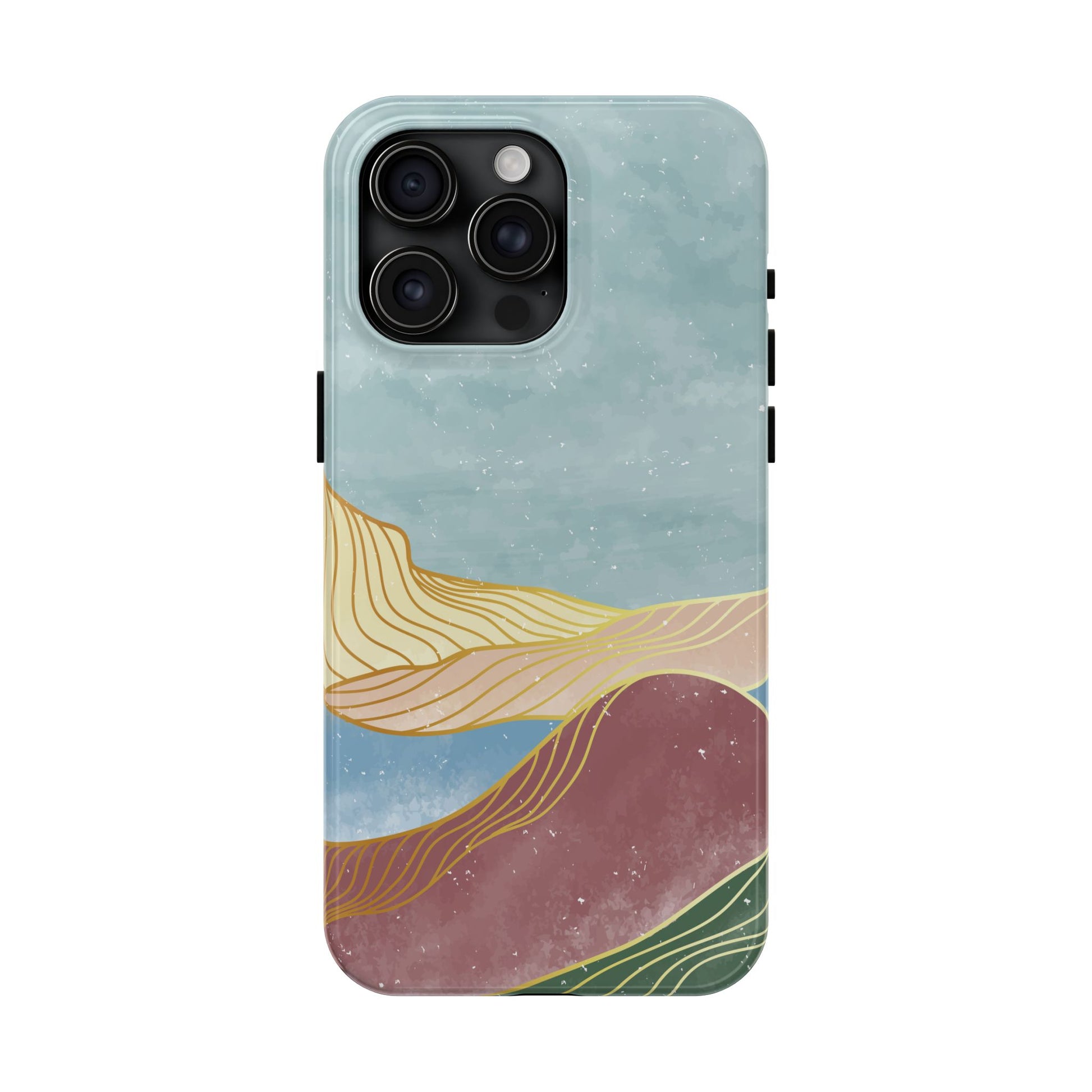 Abstract Mountain Blue Skies scene Phone Case