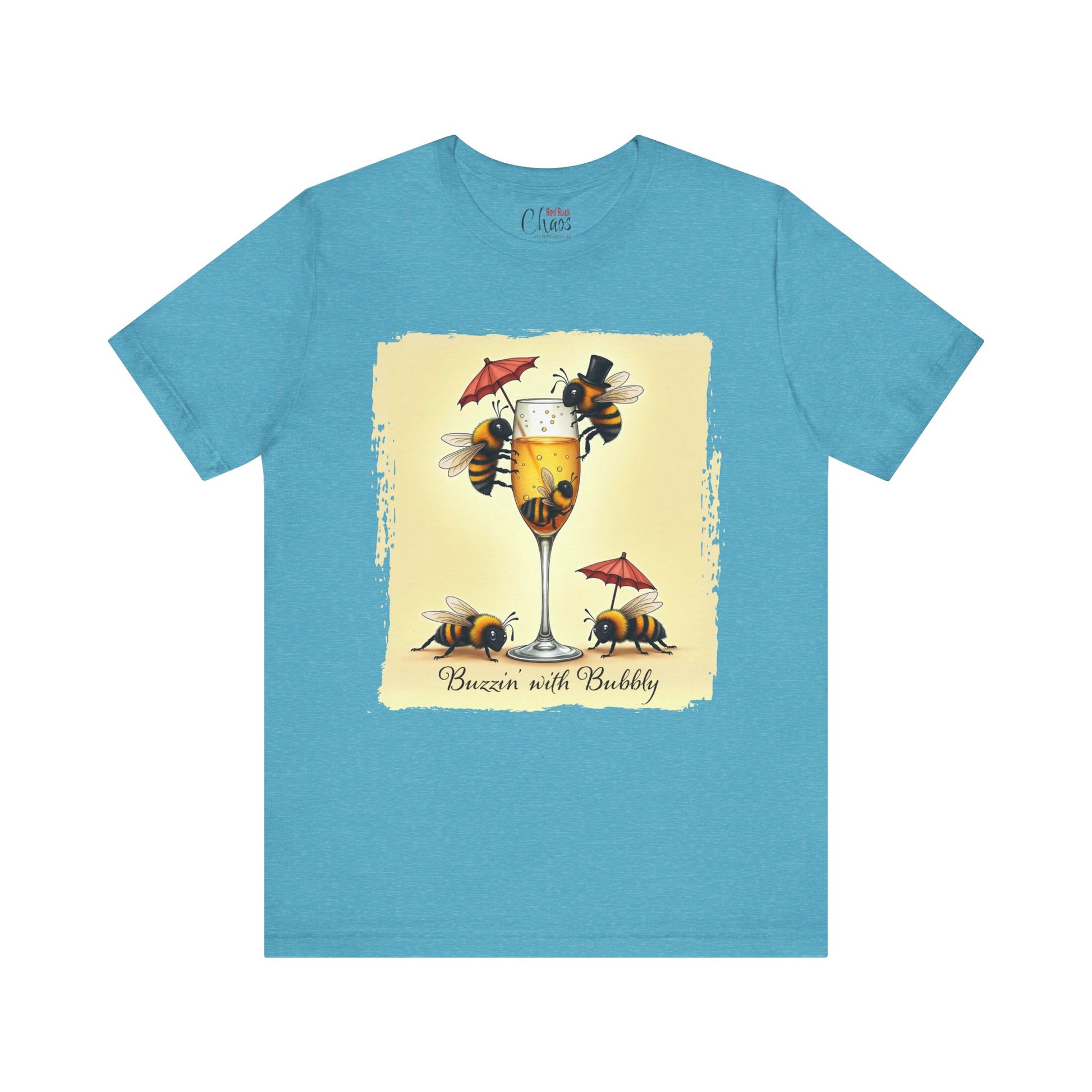 Buzzin’ with Bubbly – Funny Bee Champagne Shirt