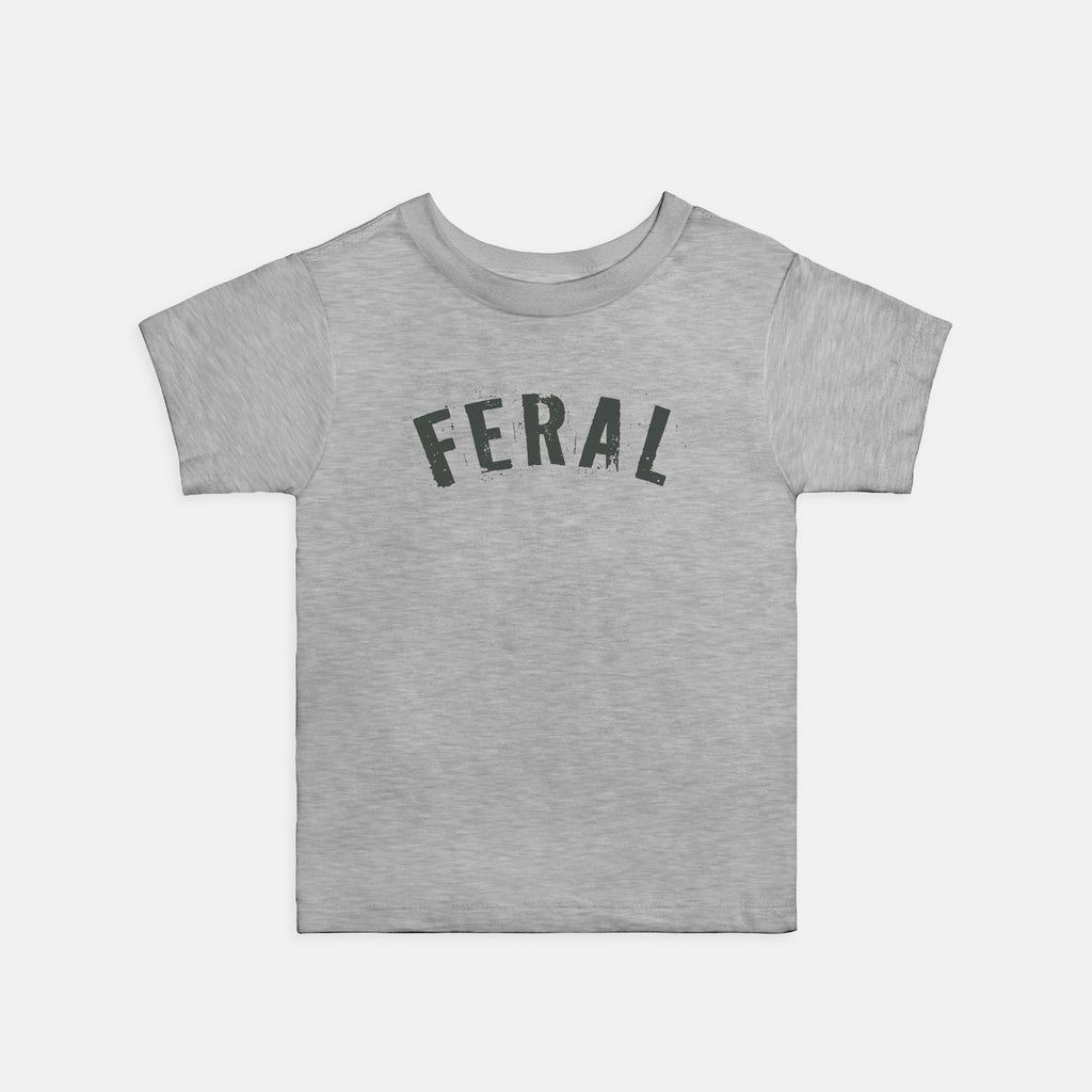FERAL Toddler Tee – Wild and Playful Distressed Graphic Shirt