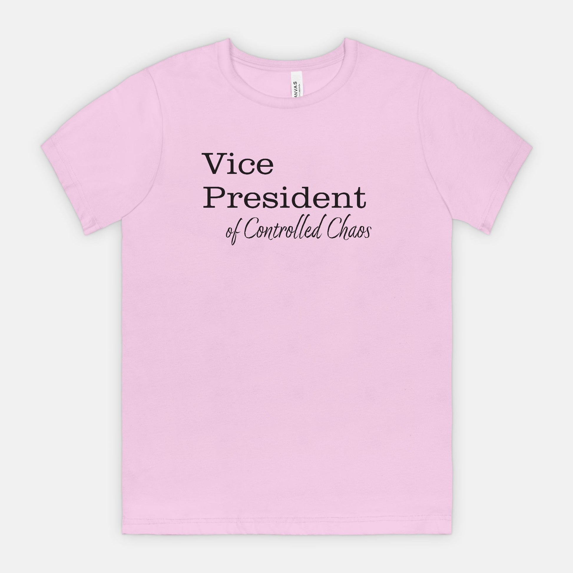 VP of Controlled Chaos Tee - Black Text