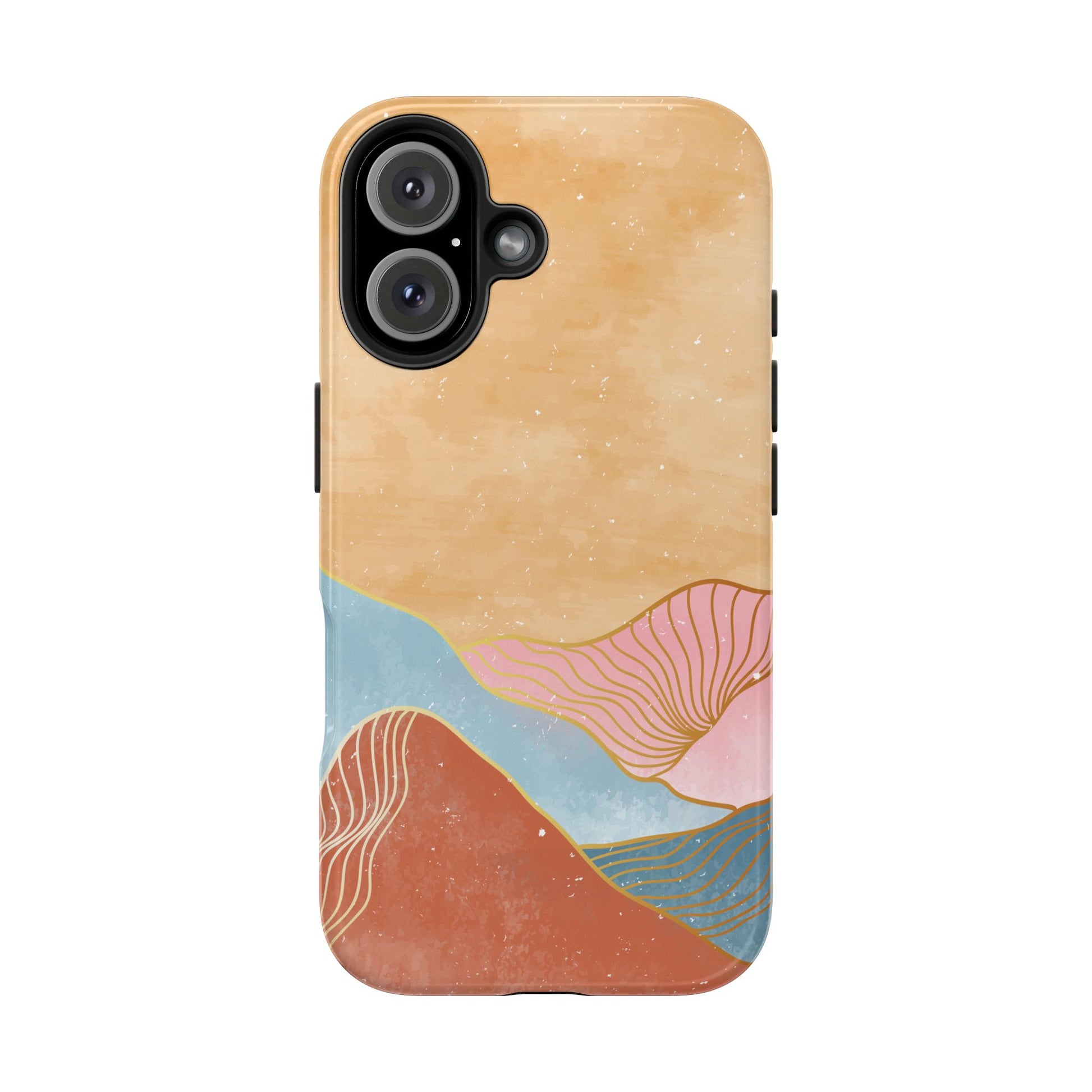 Golden Horizon Abstract Mountain Phone Case