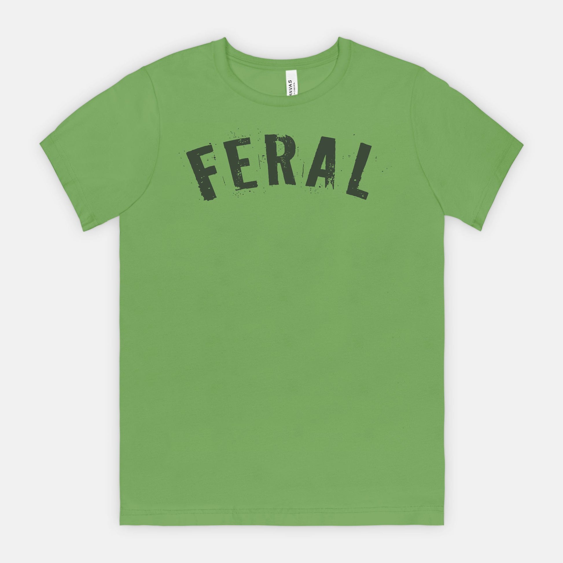 FERAL Graphic Tee – Bold Distressed Statement Adult Shirt
