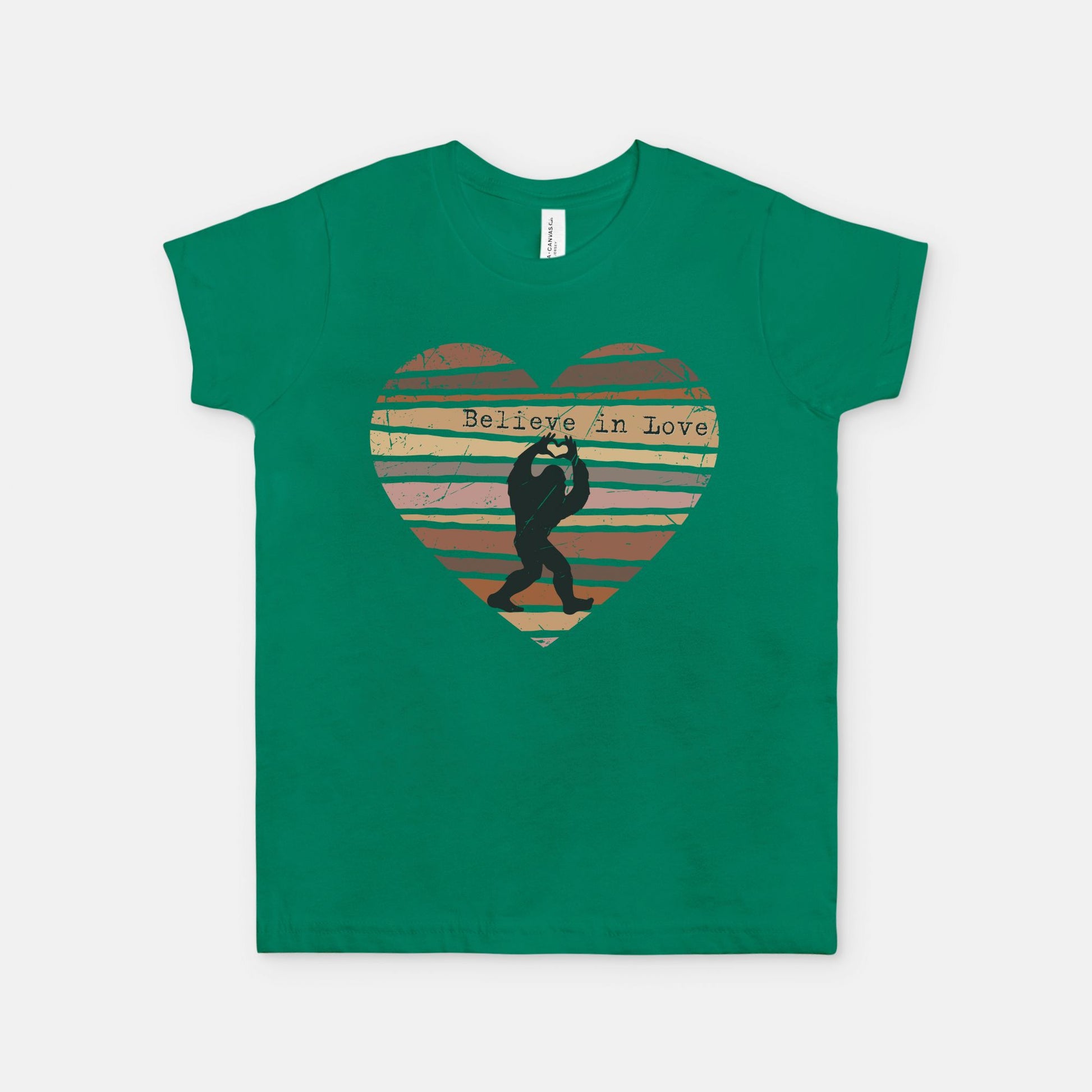 Believe in Love Bigfoot Youth Graphic T-Shirt