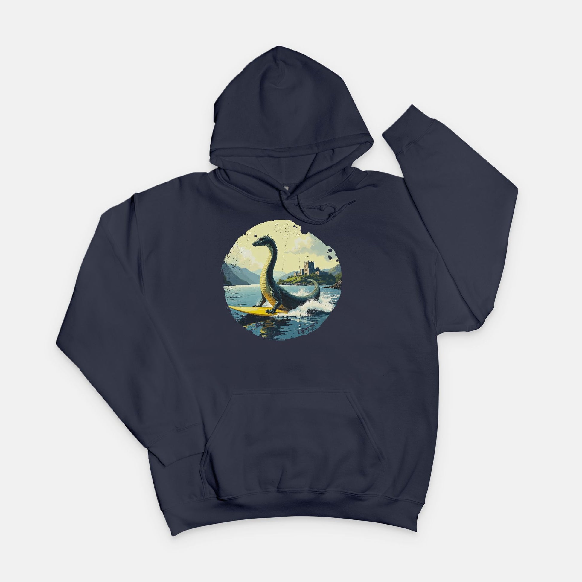 Loch Ness on Surfboard Sweatshirt
