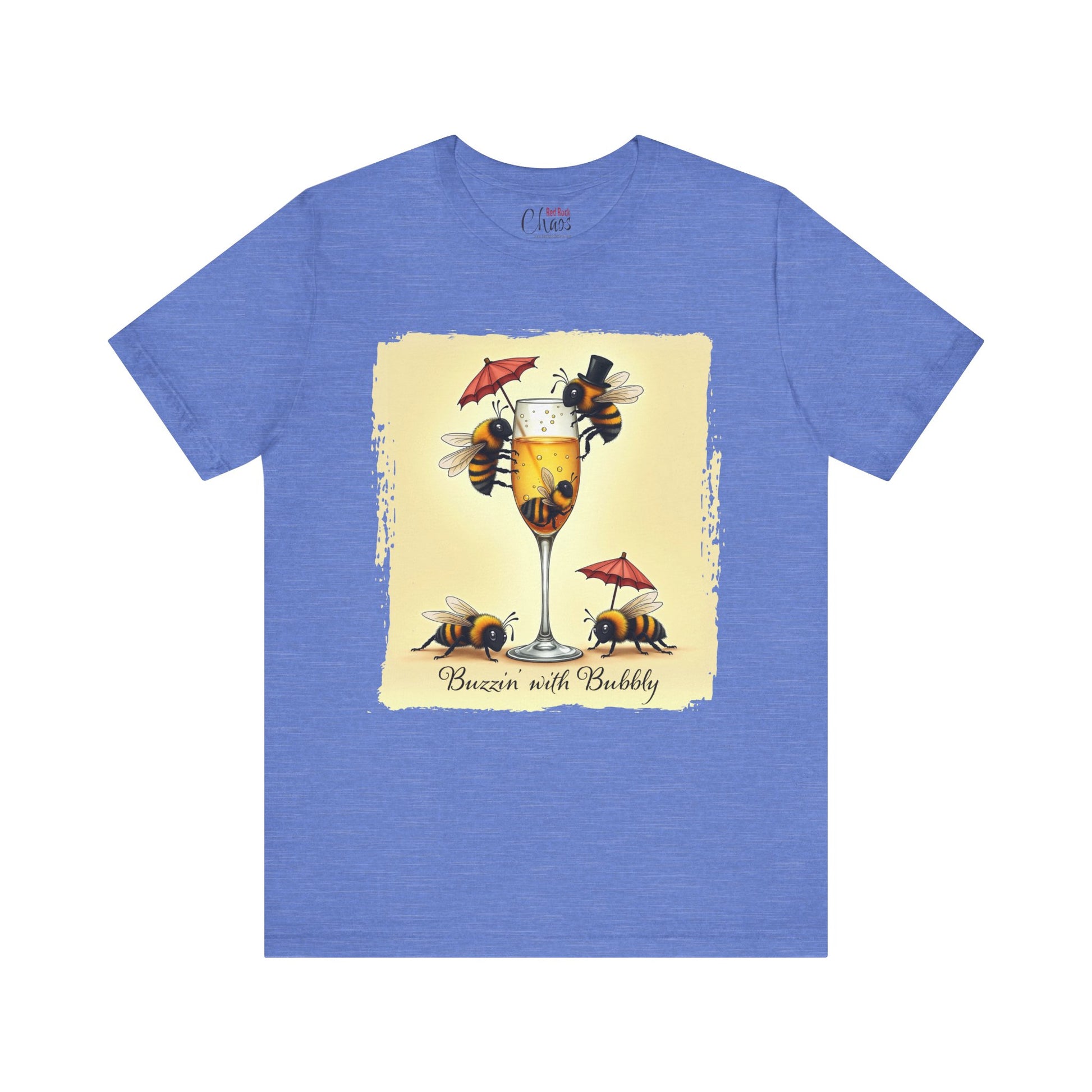 Buzzin’ with Bubbly – Funny Bee Champagne Shirt