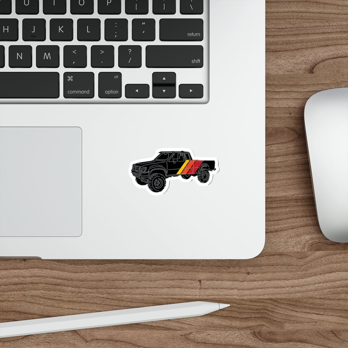 Retro Black Toyota Truck Die-Cut Stickers