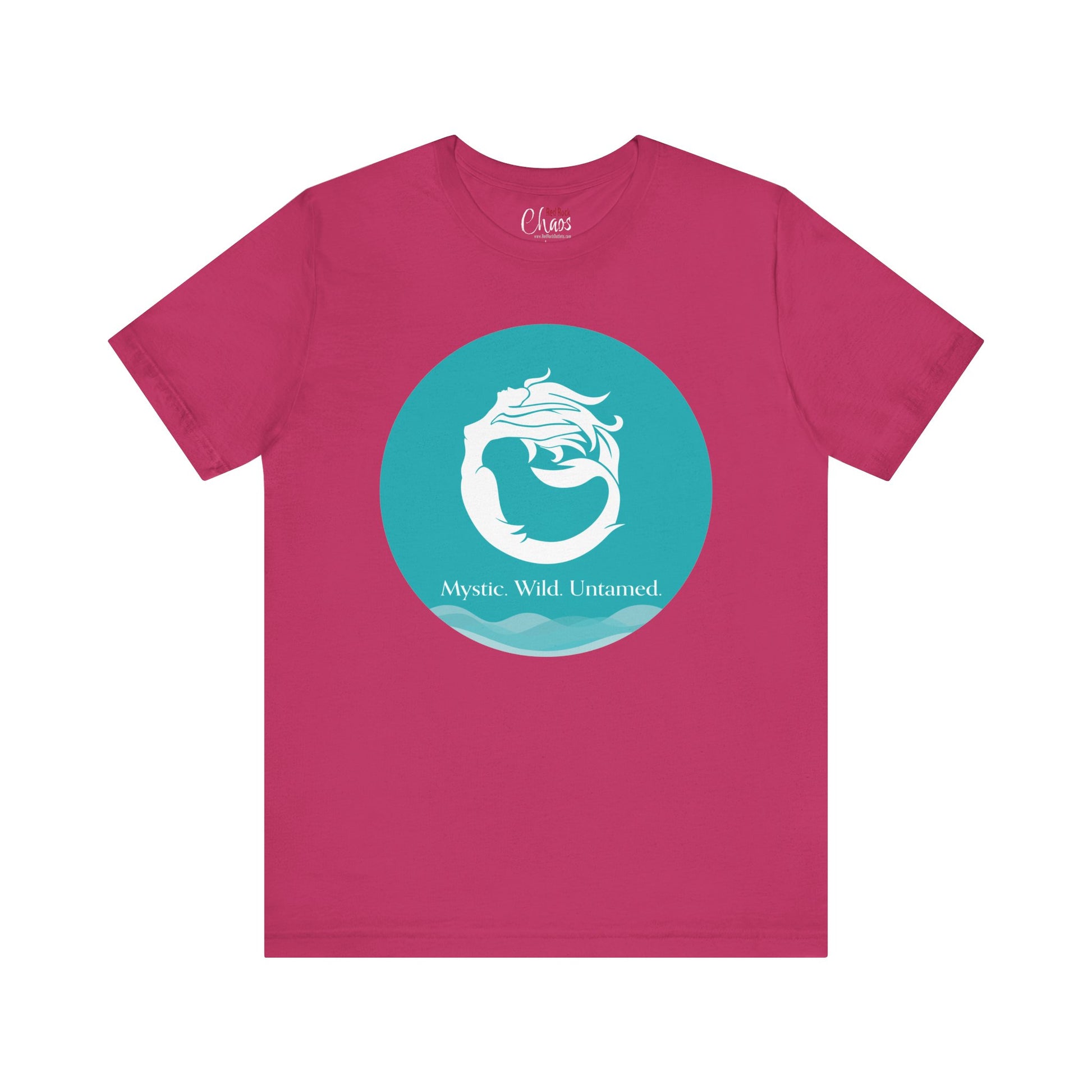 Mystic Wild Untamed Mermaid Circle Tee – Minimalist Ocean Waves Design