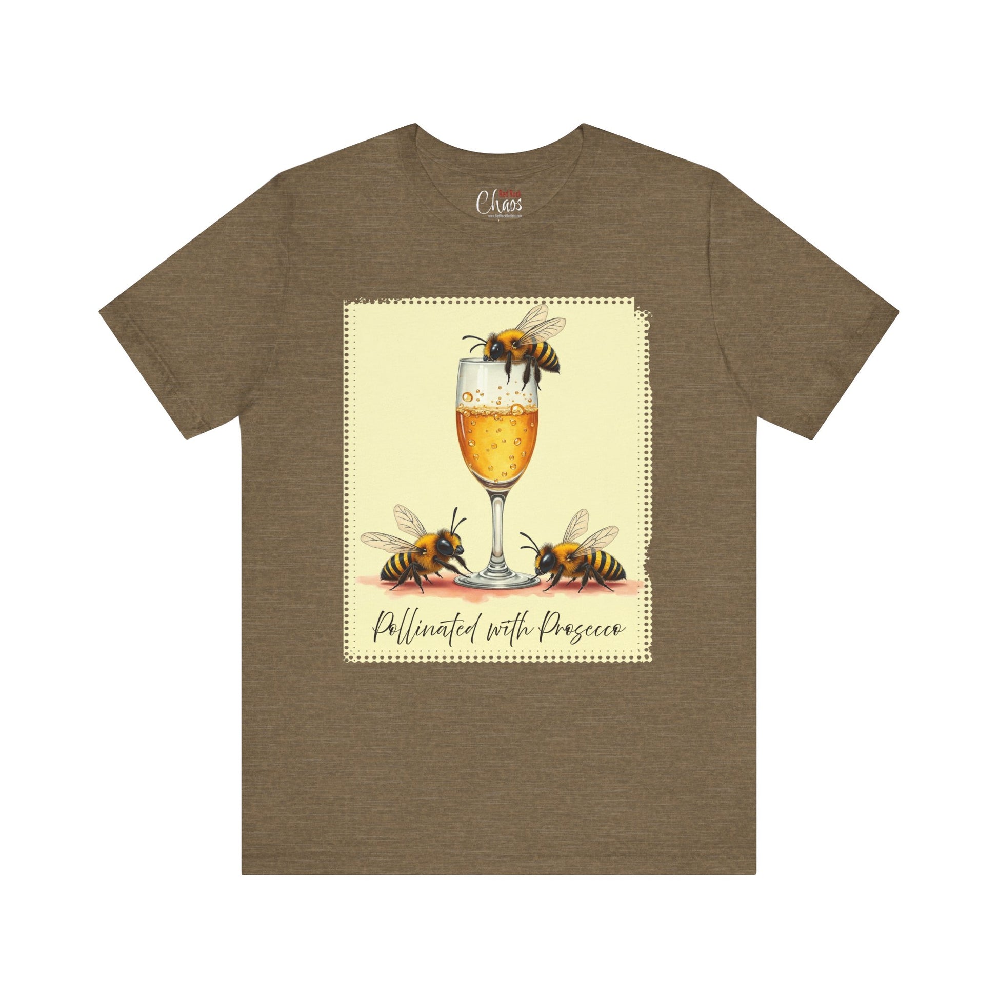 Pollinated with Prosecco – Cute Funny Bee Pun Tee