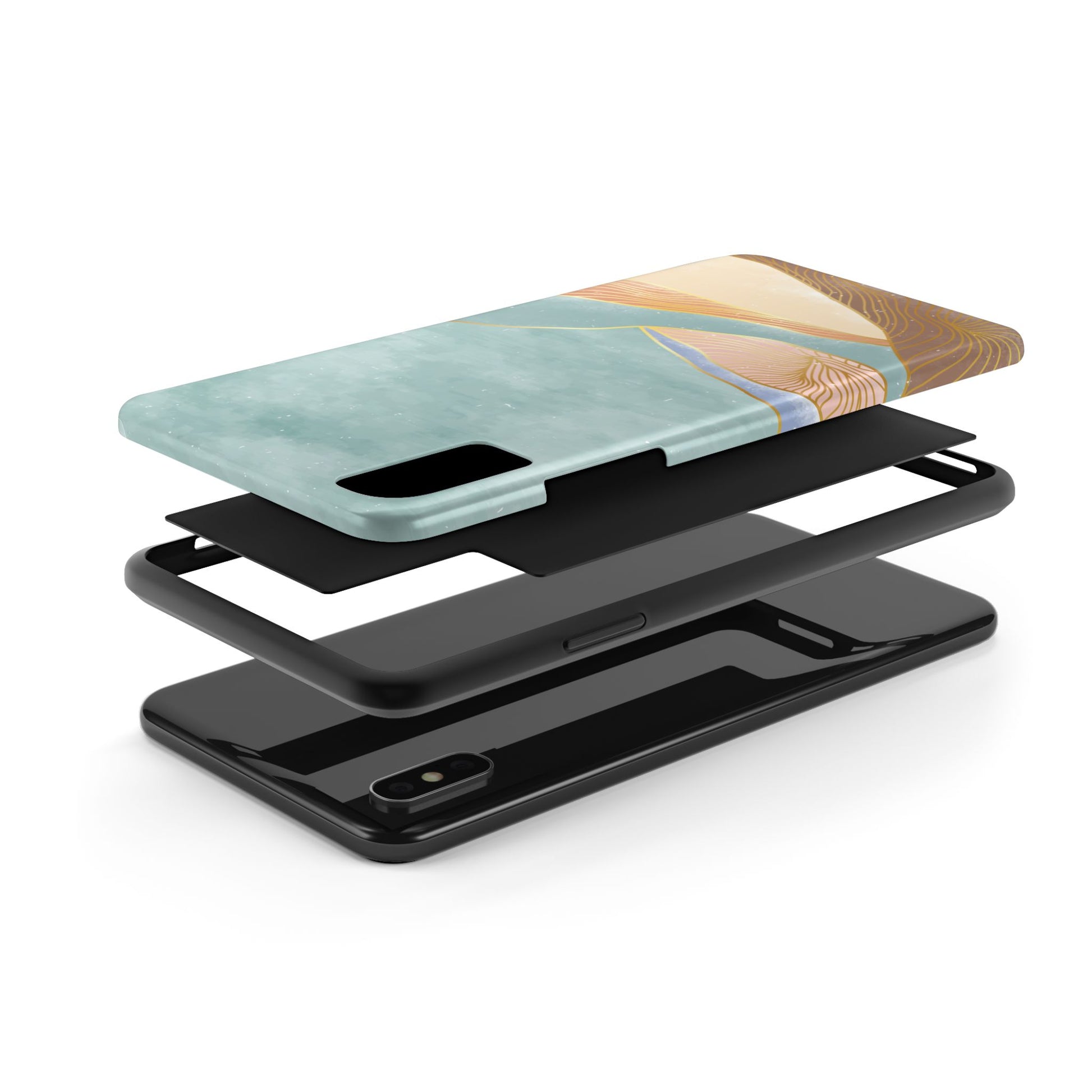 Soft Mist Abstract Mountain Cell Phone Case