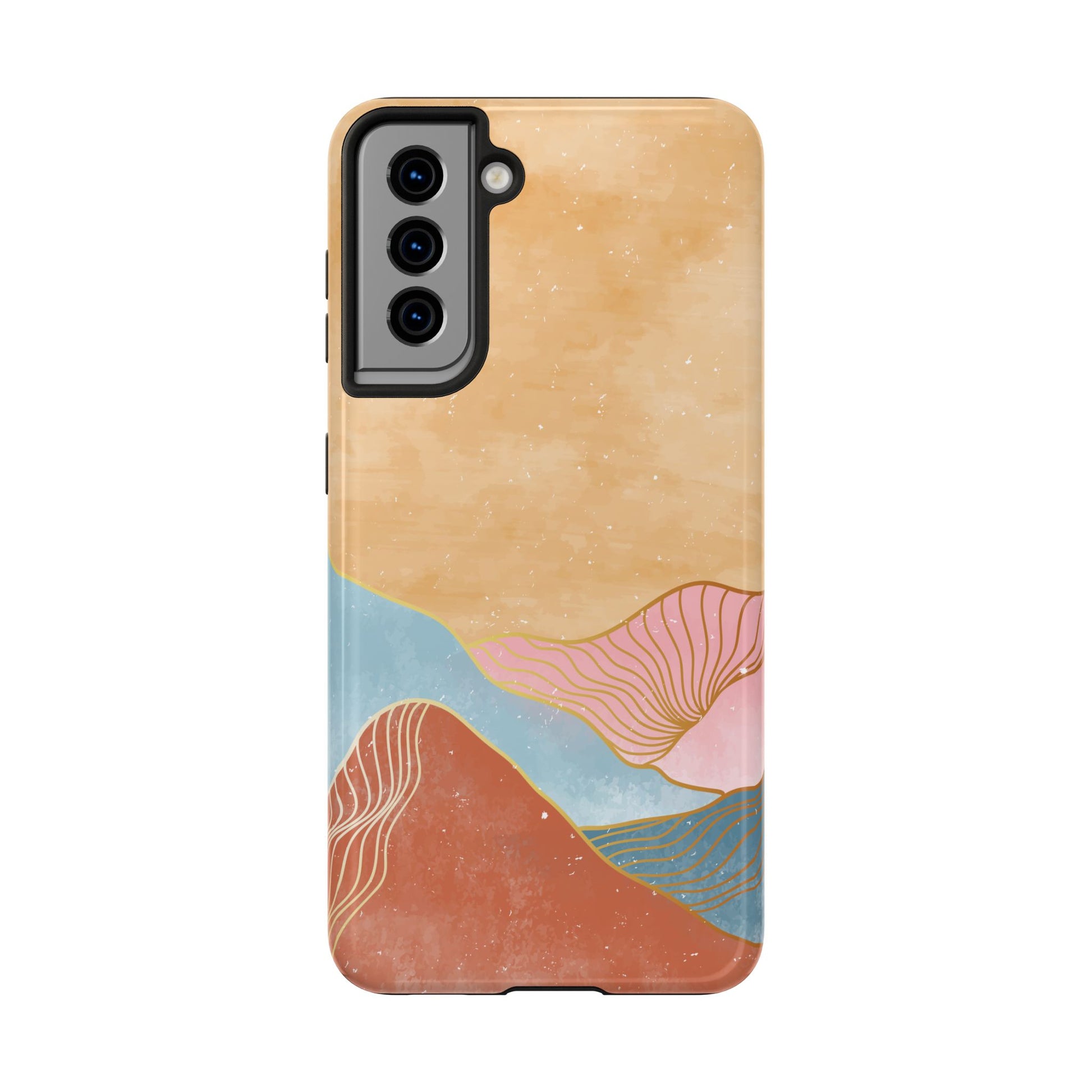 Golden Horizon Abstract Mountain Phone Case