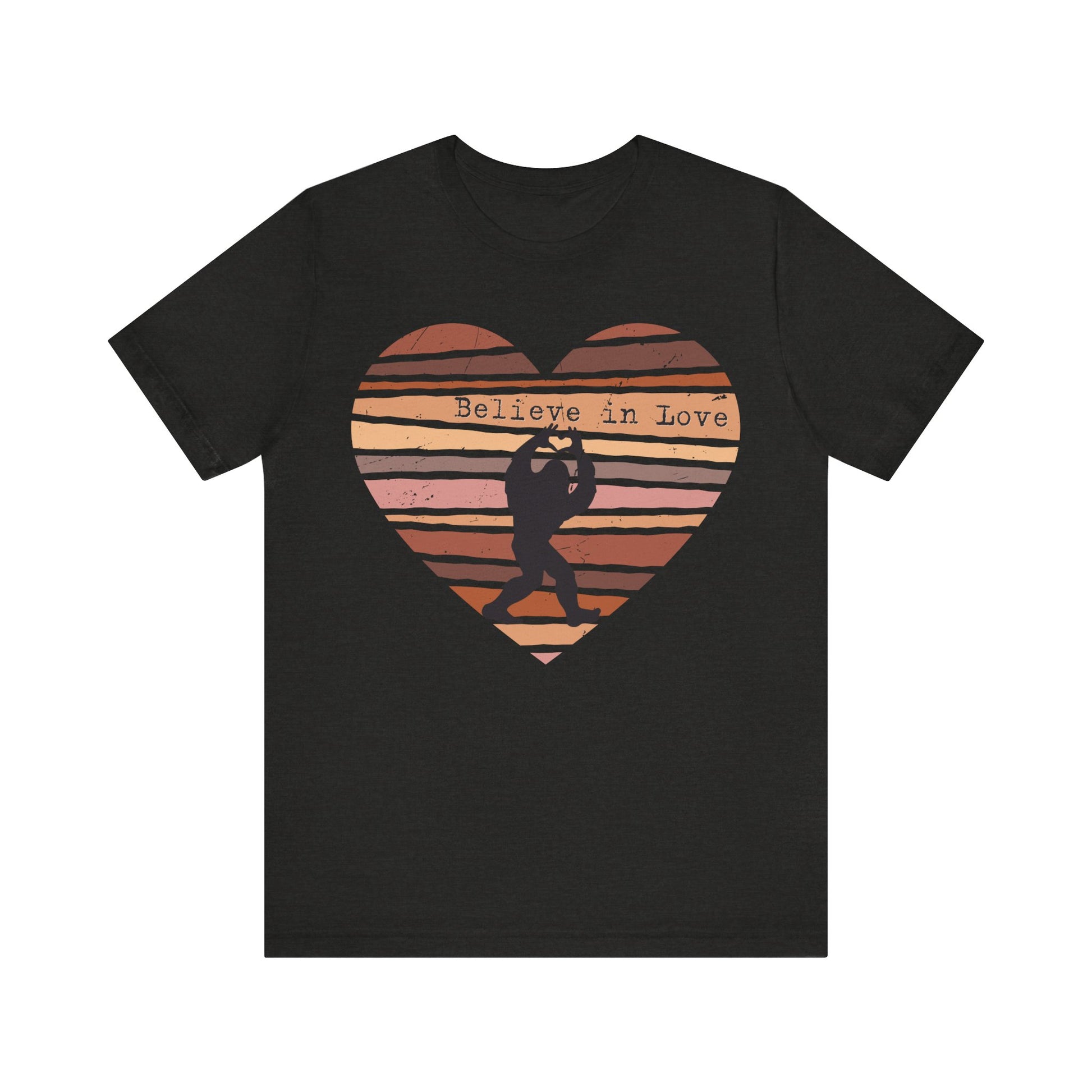 Believe in Love Bigfoot Retro Heart