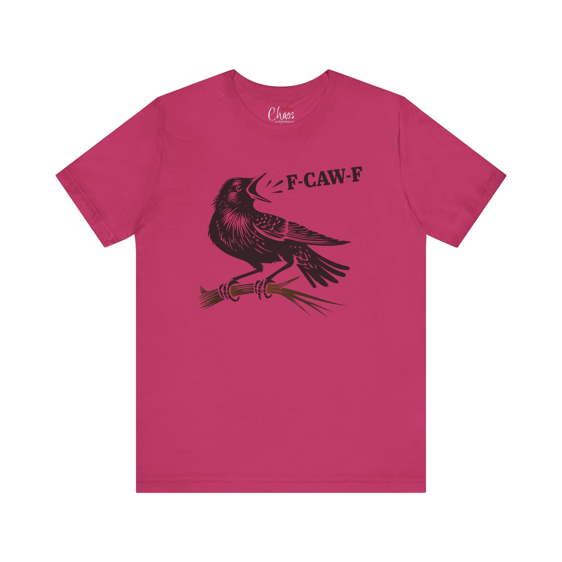 F-CAW-F Crow on Branch Funny Edgy Bird Shirt