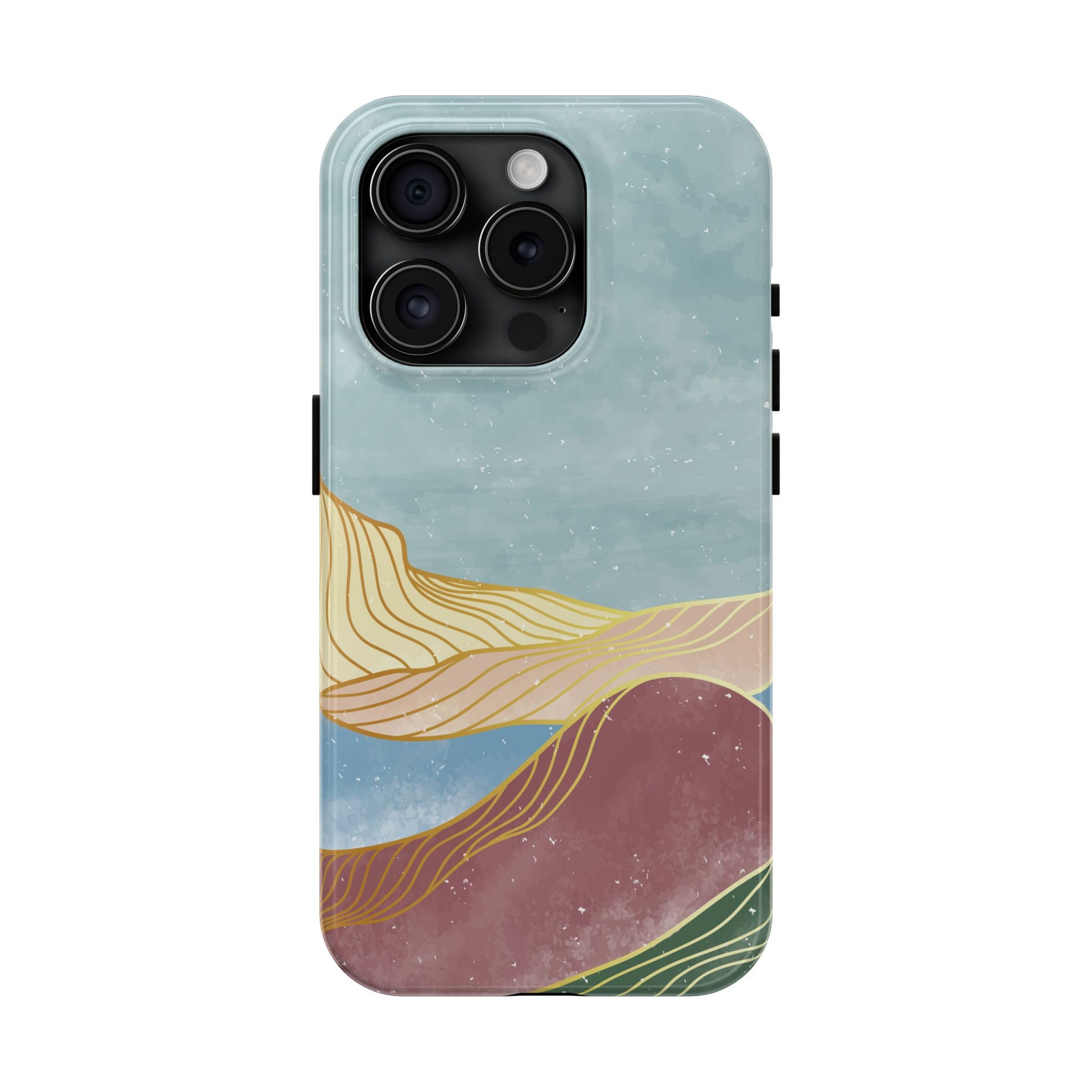 Abstract Mountain Blue Skies scene Phone Case