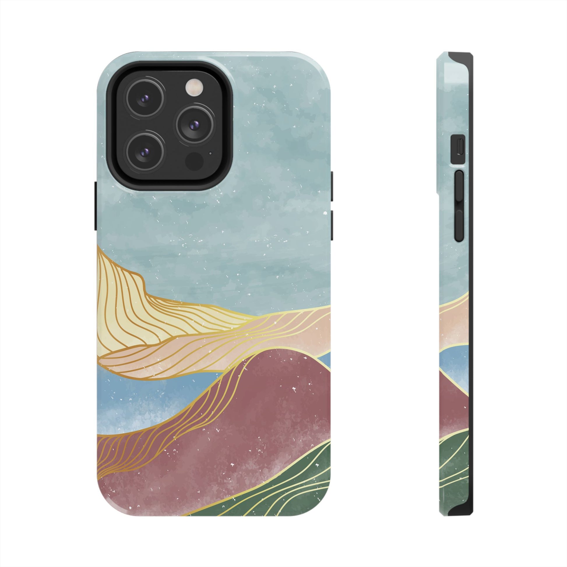 Abstract Mountain Blue Skies scene Phone Case